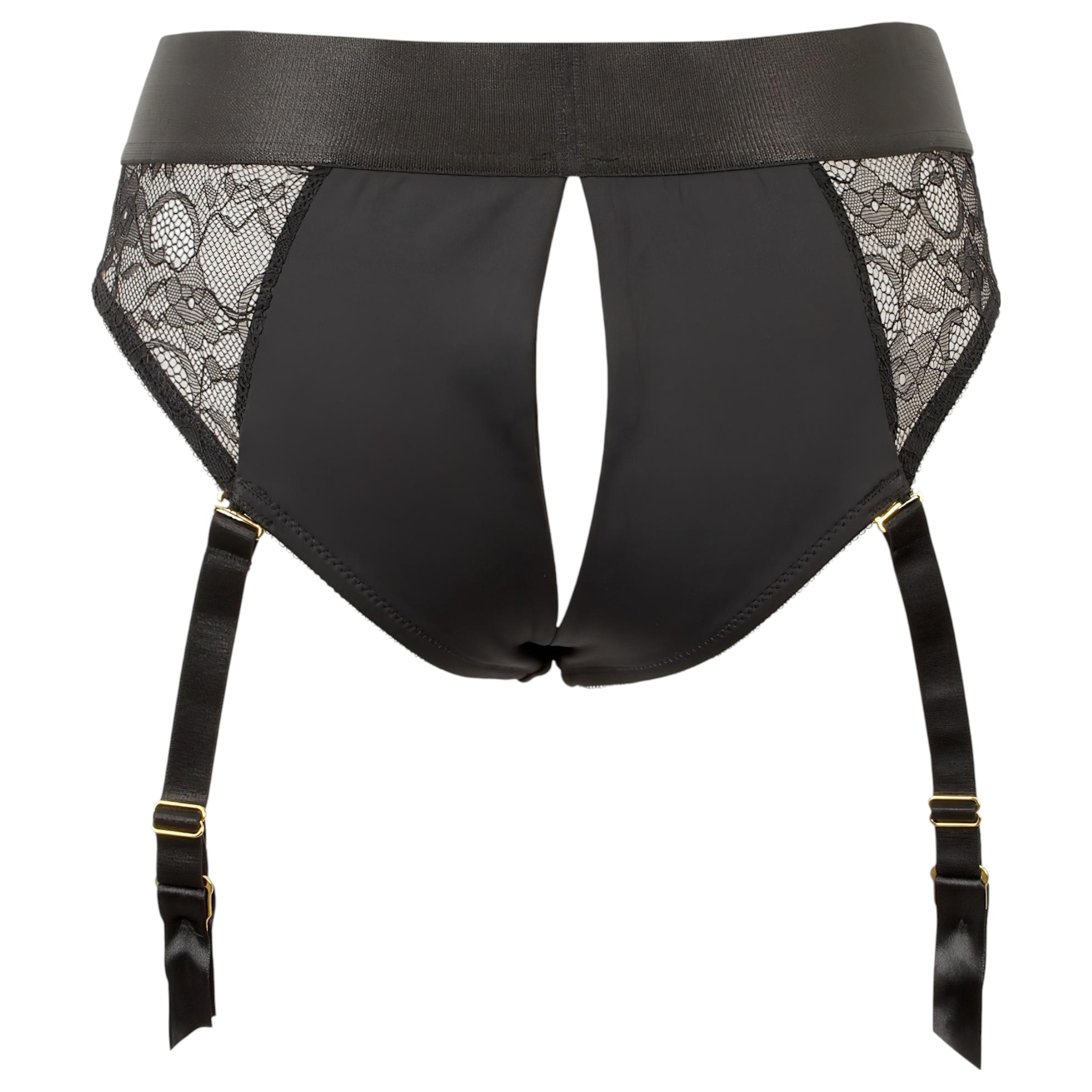 You2Toys – felcsatolható dildó alsóval (fekete)