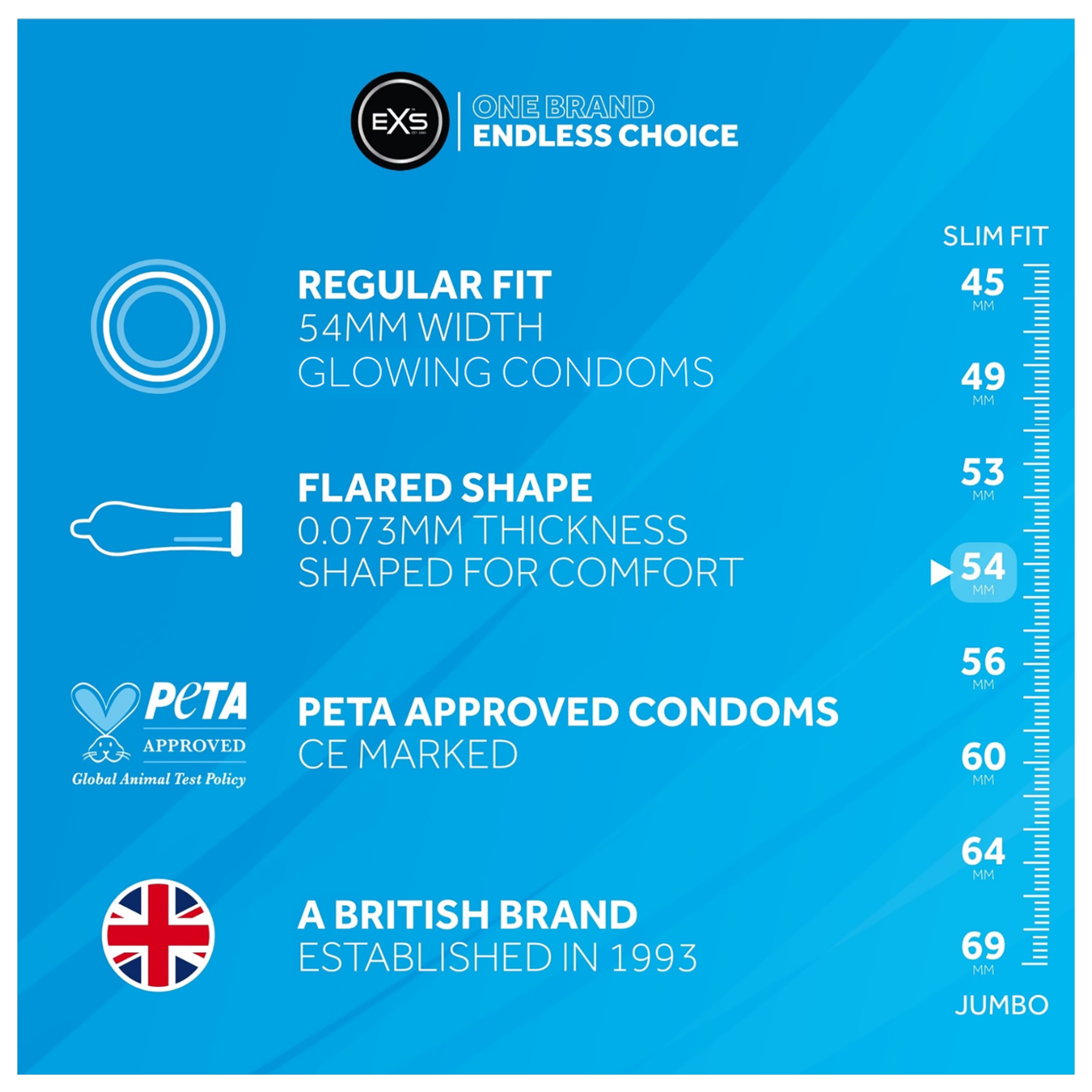 EXS Glow – világító óvszer (3db)