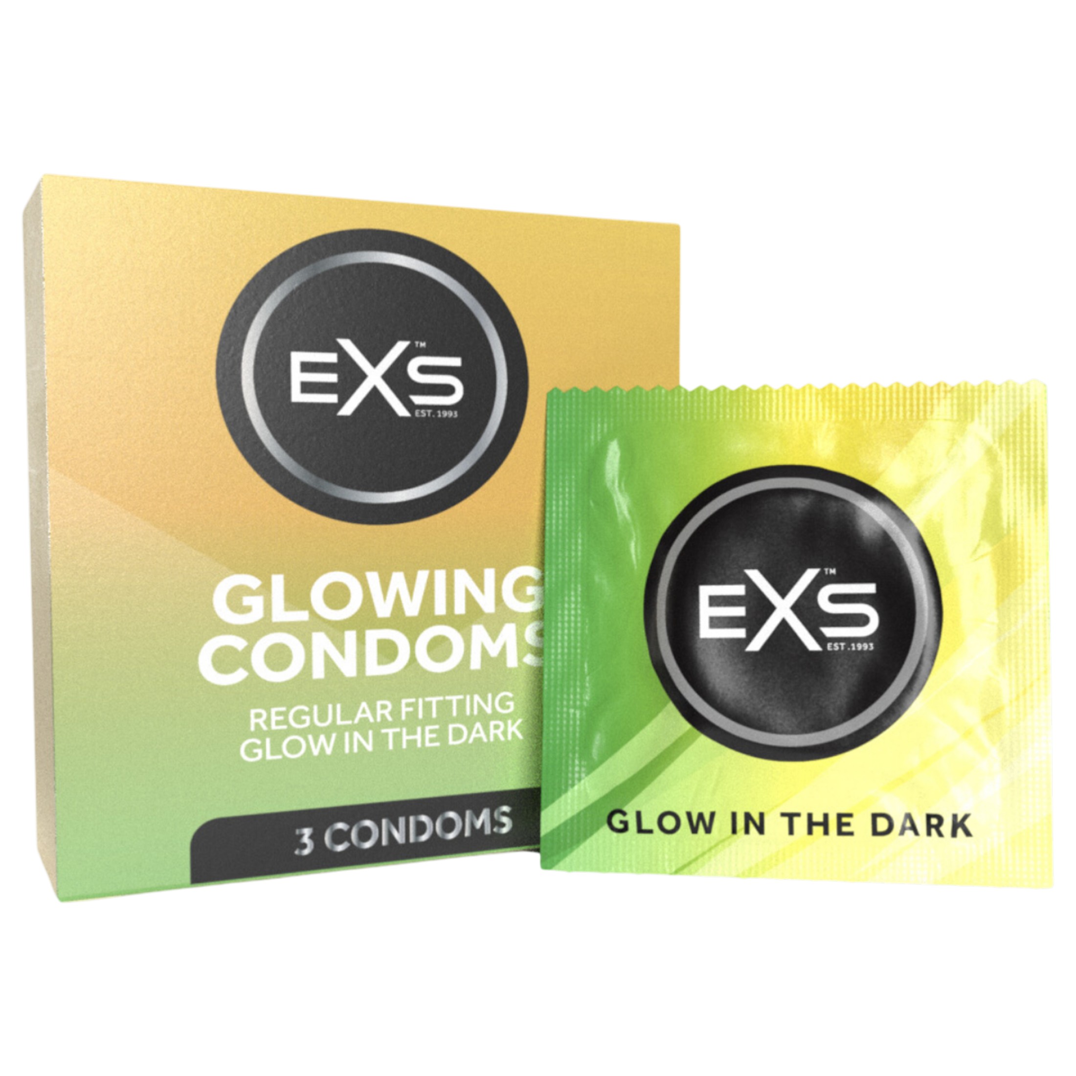 EXS Glow – világító óvszer (3db)