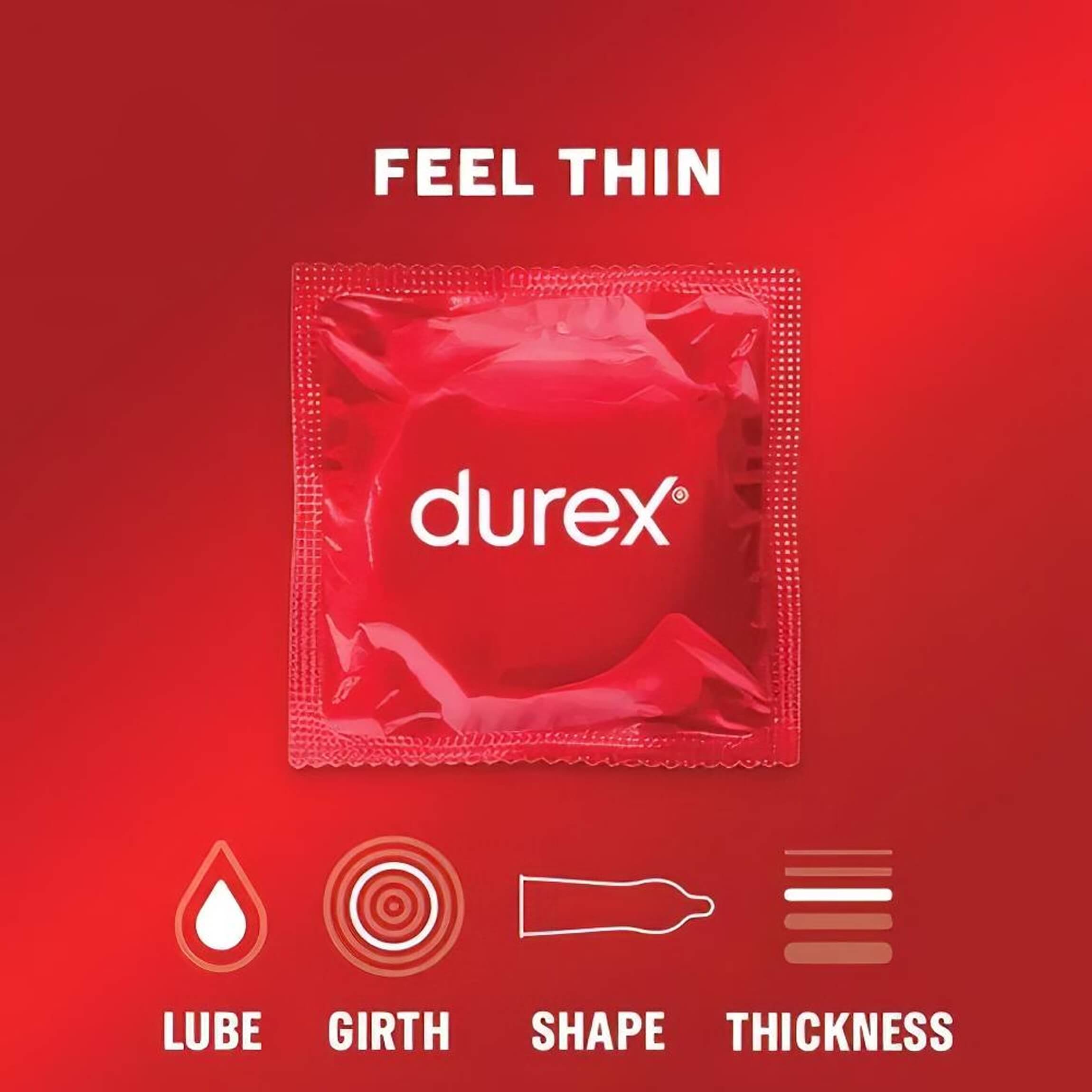 Durex Feel Thin – élethű érzés óvszer (18db)