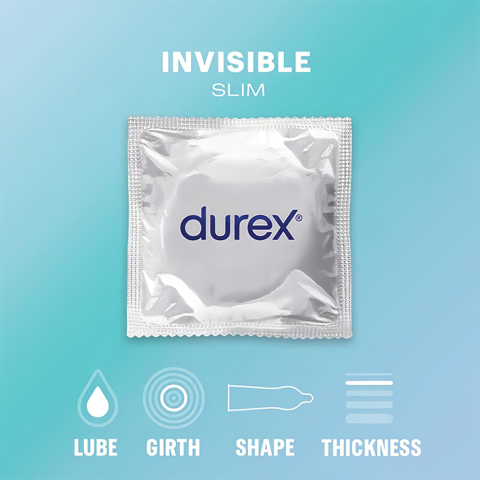 Durex Invisible Slim – vékony óvszer (10db)