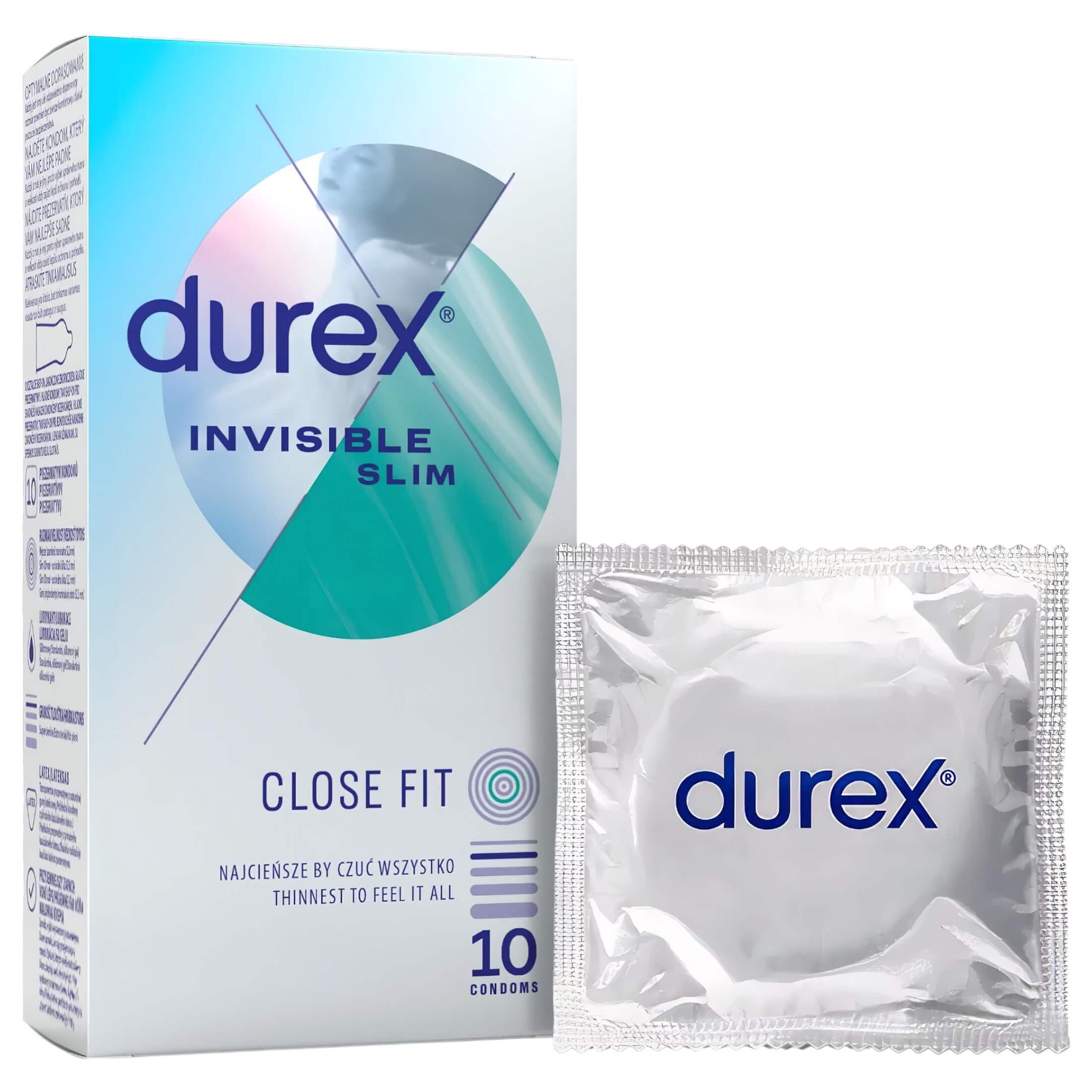 Durex Invisible Slim – vékony óvszer (10db)