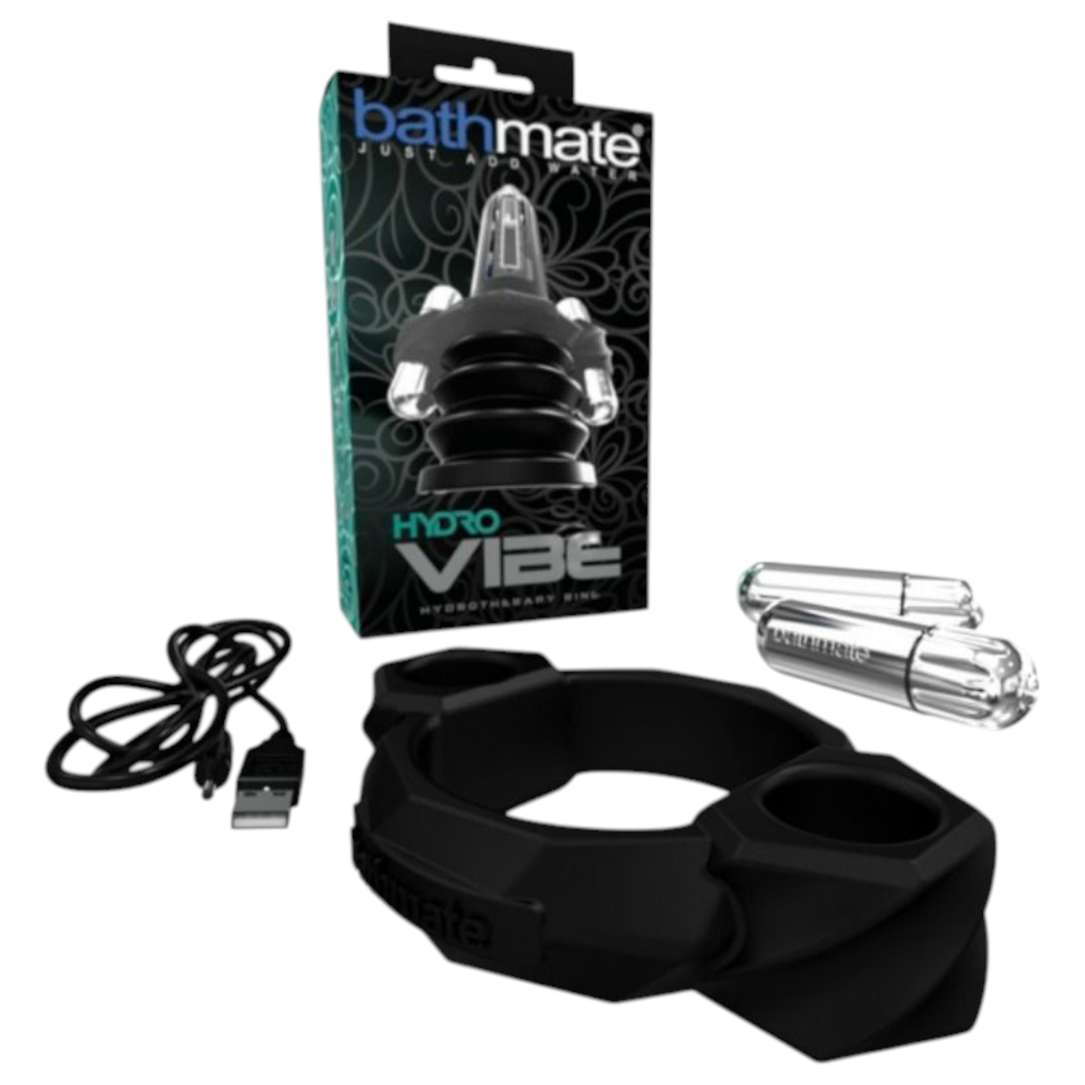 Bathmate Hydro Vibe – hidroterápiás, vibrációs gyűrű (fekete)