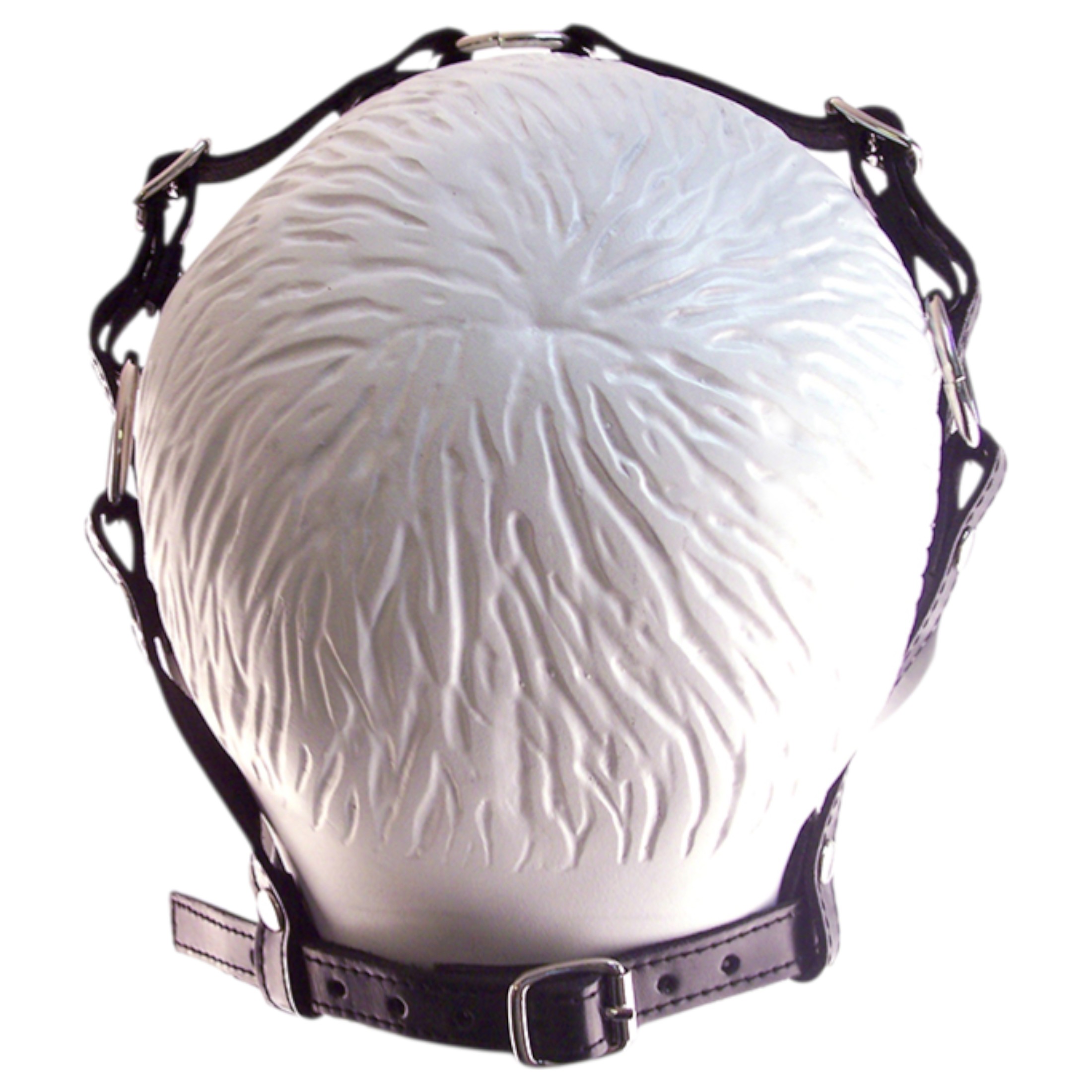 Rouge – valódi bőr maszk és szájpecek (fekete)