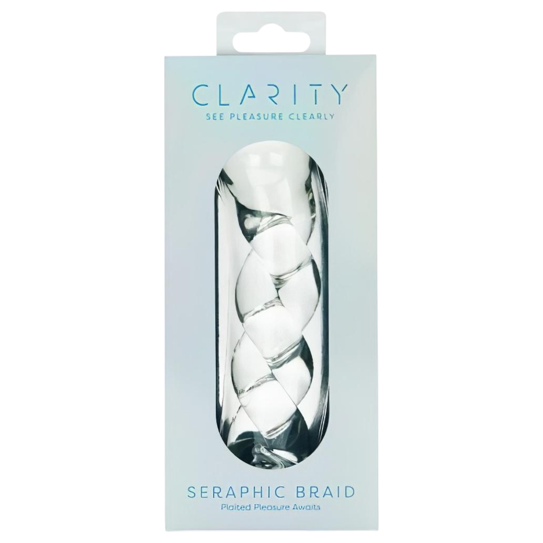 Clarity – fonott mintás üveg dildó (átlátszó)