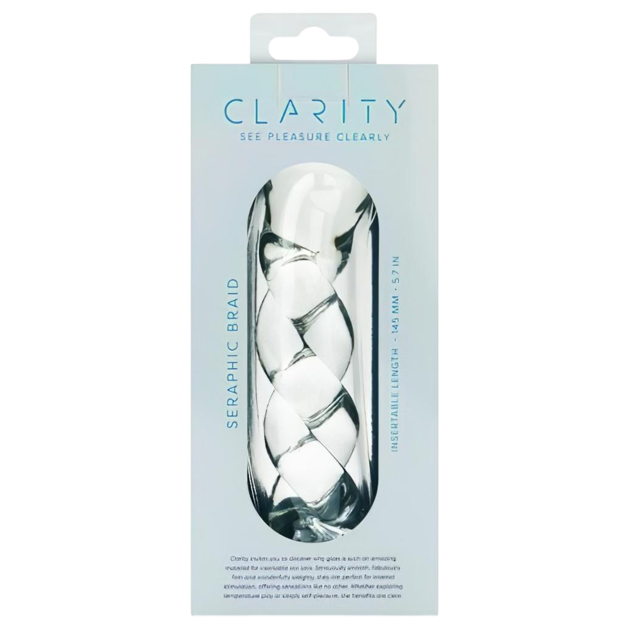 Clarity – fonott mintás üveg dildó (átlátszó)