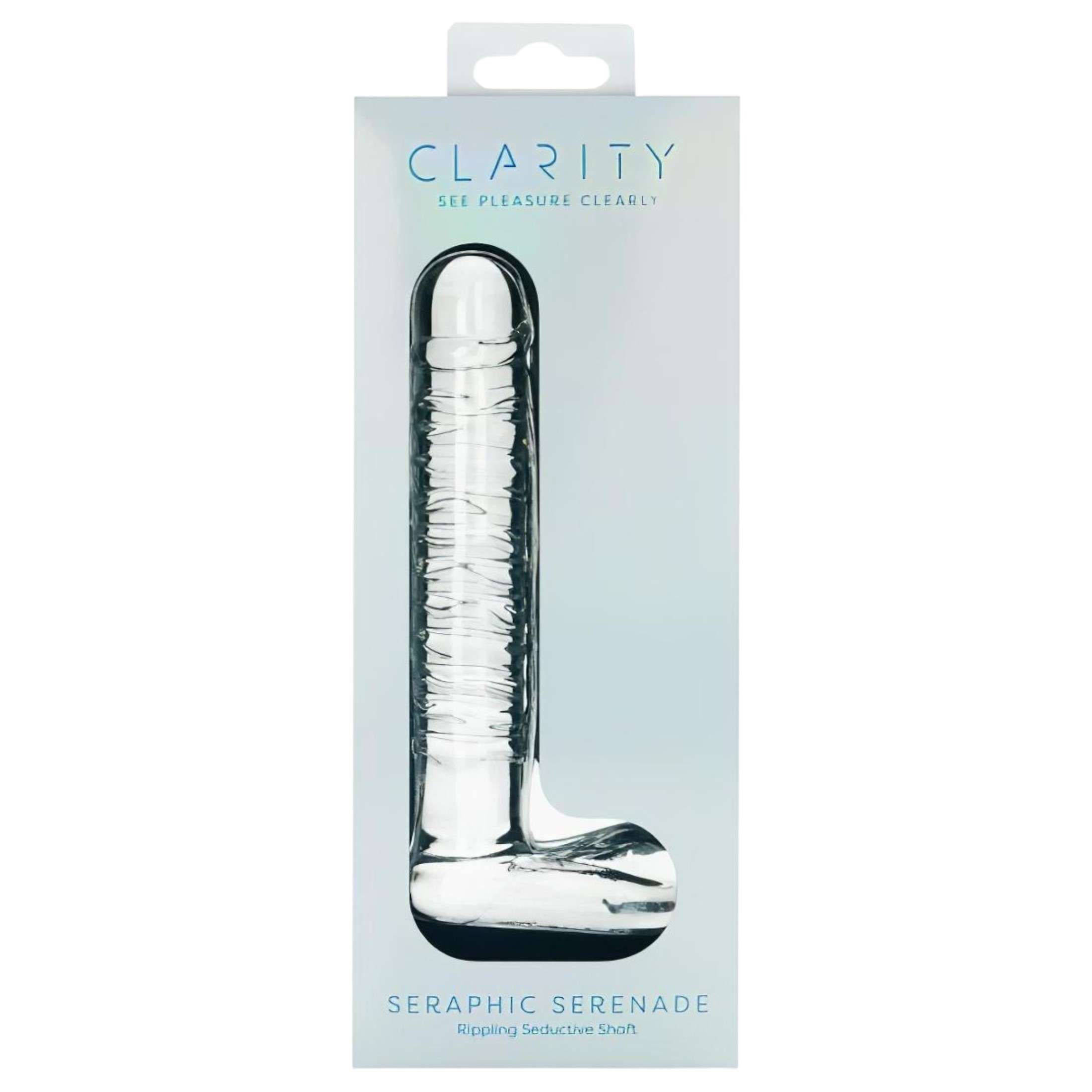 Clarity – herés üveg dildó (átlátszó)