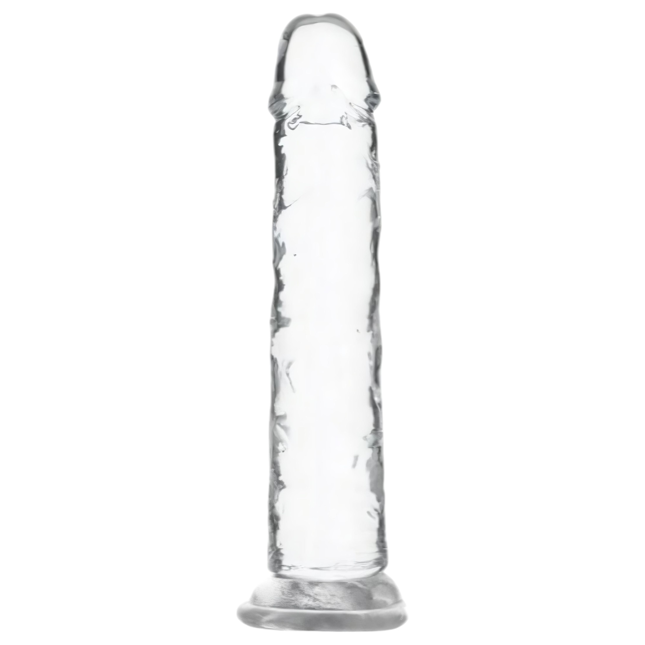 Addiction Crystal – tapadókorongos dildó (átlátszó) – 18cm