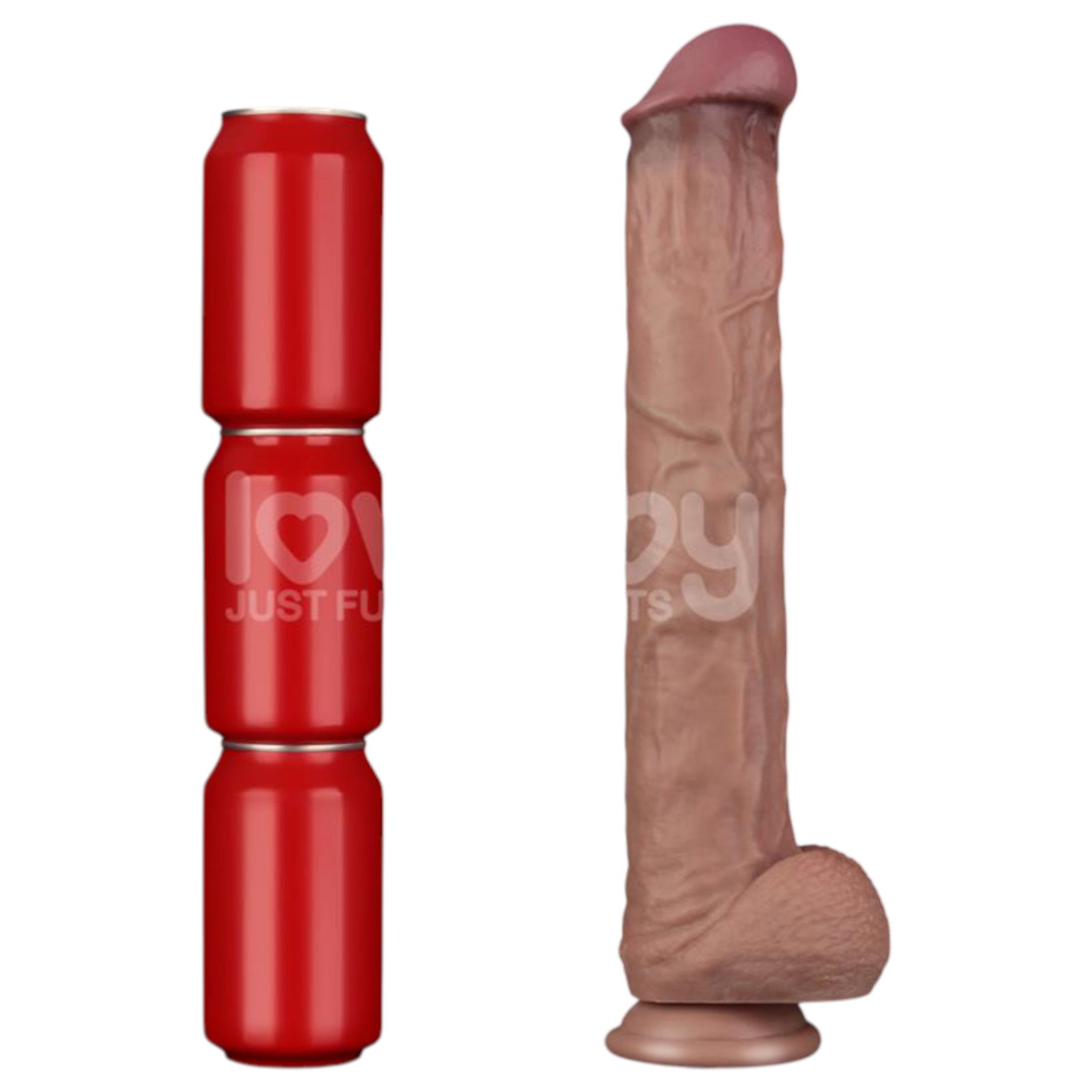 Lovetoy – kétrétegű XXL dildó – 36,5 cm – (natúr)