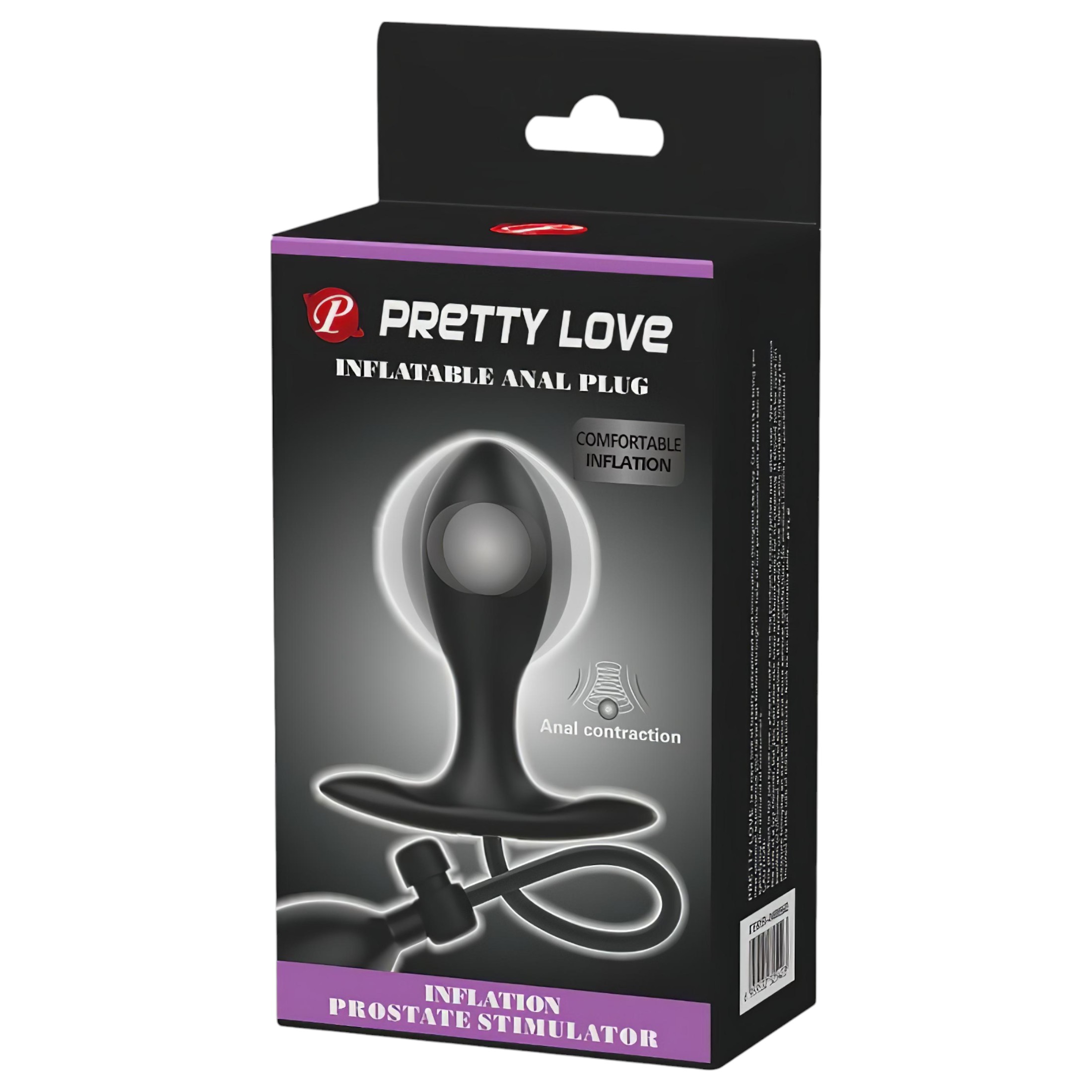 Pretty Love – felfújható anál tágító belső golyóval (fekete)