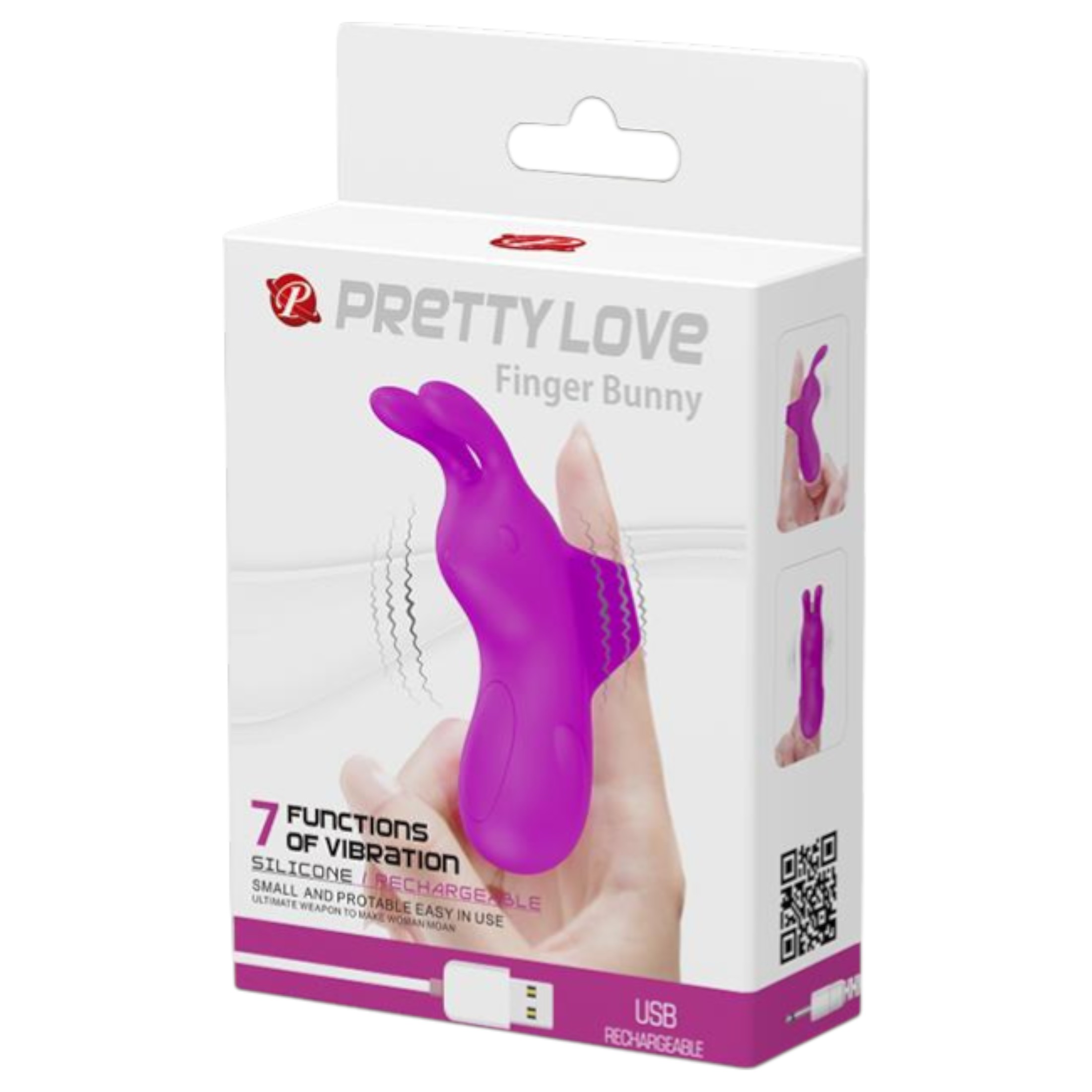 Pretty Love Bunny – nyuszis ujjvibrátor (lila)