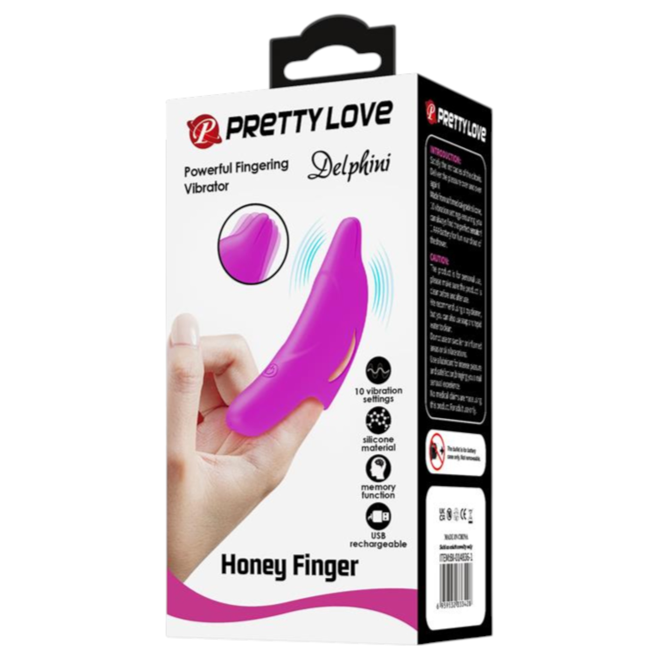 Pretty Love Delphini – delfines ujjvibrátor (lila)