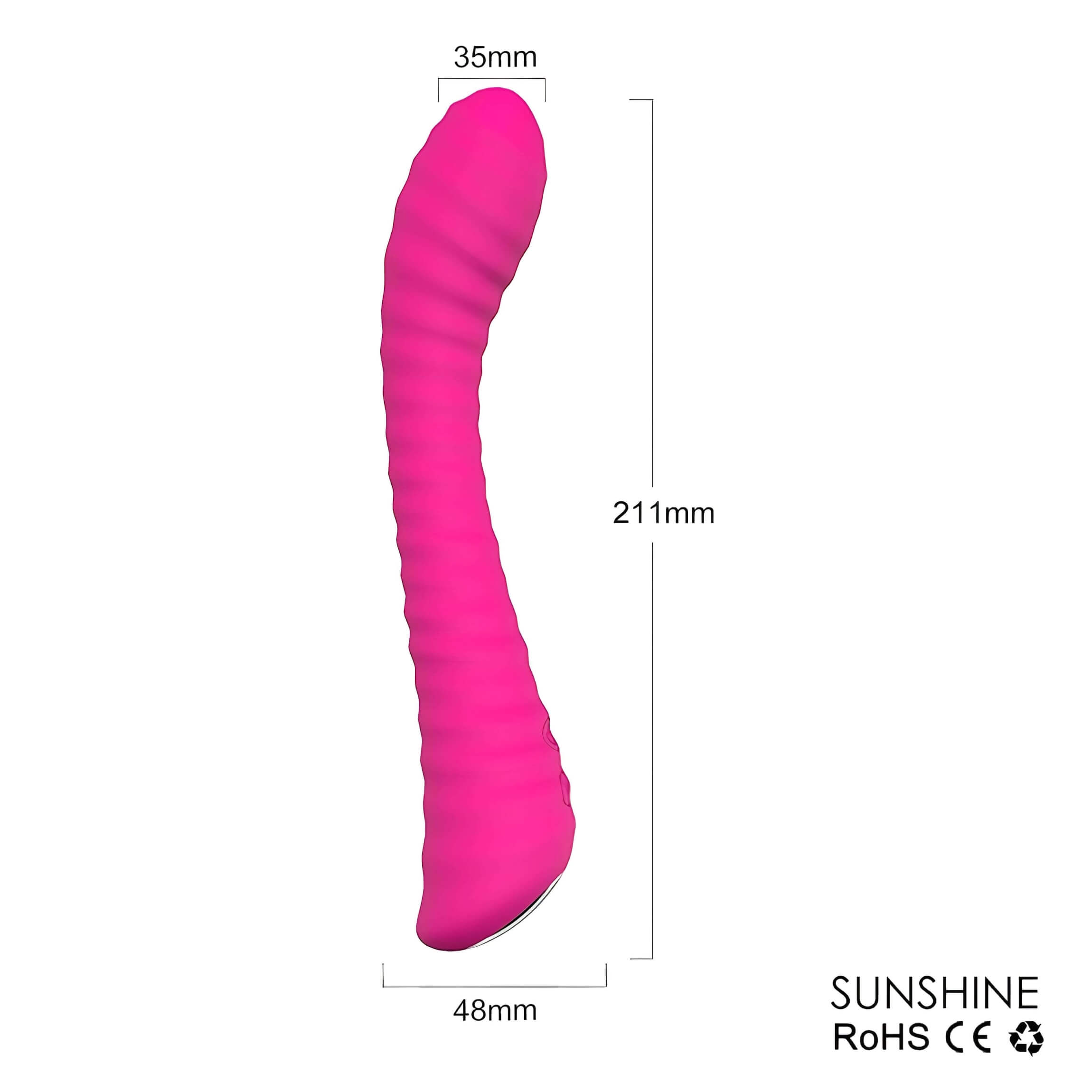 Sex HD Sunshine – akkus, barázdált G-pont vibrátor (pink)