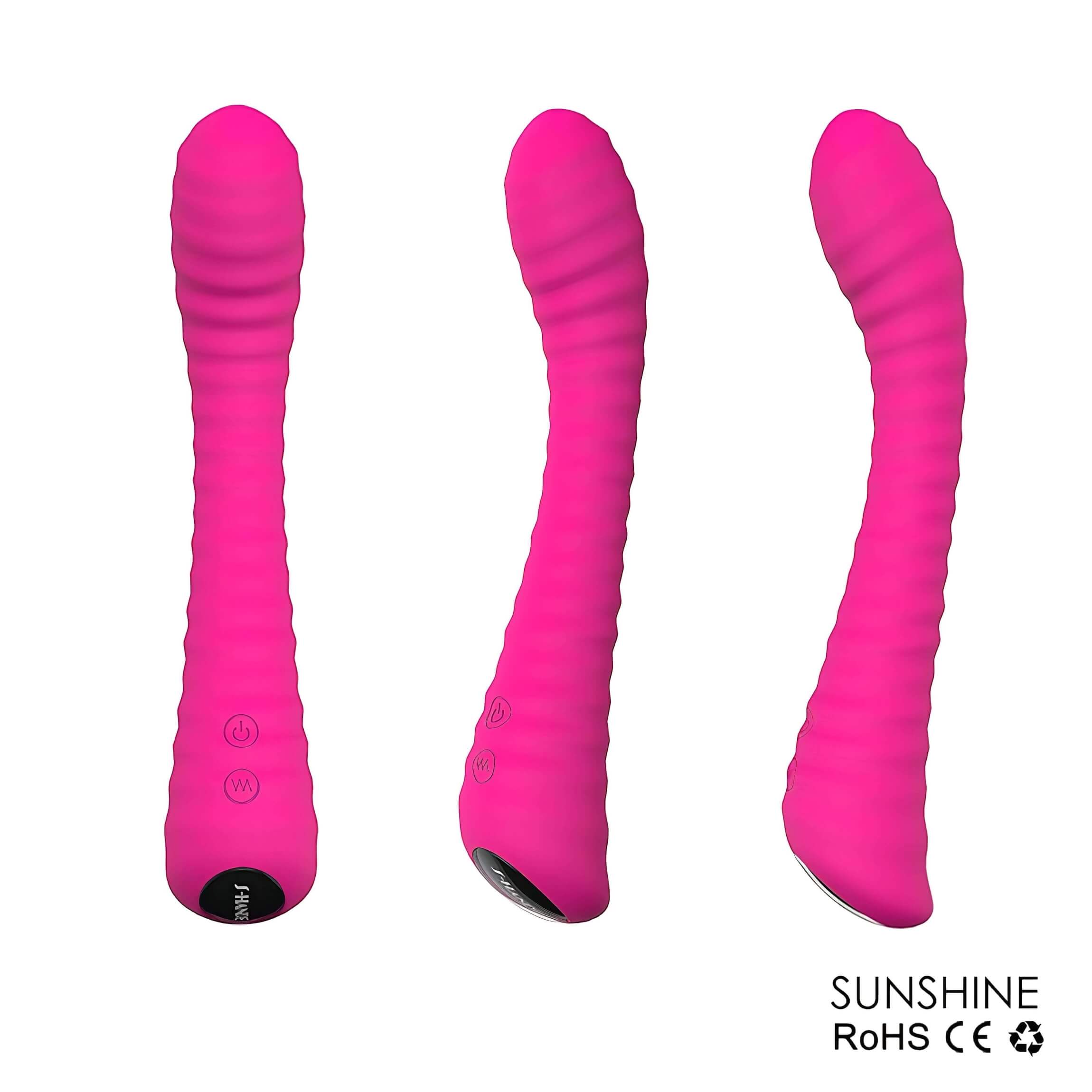 Sex HD Sunshine – akkus, barázdált G-pont vibrátor (pink)