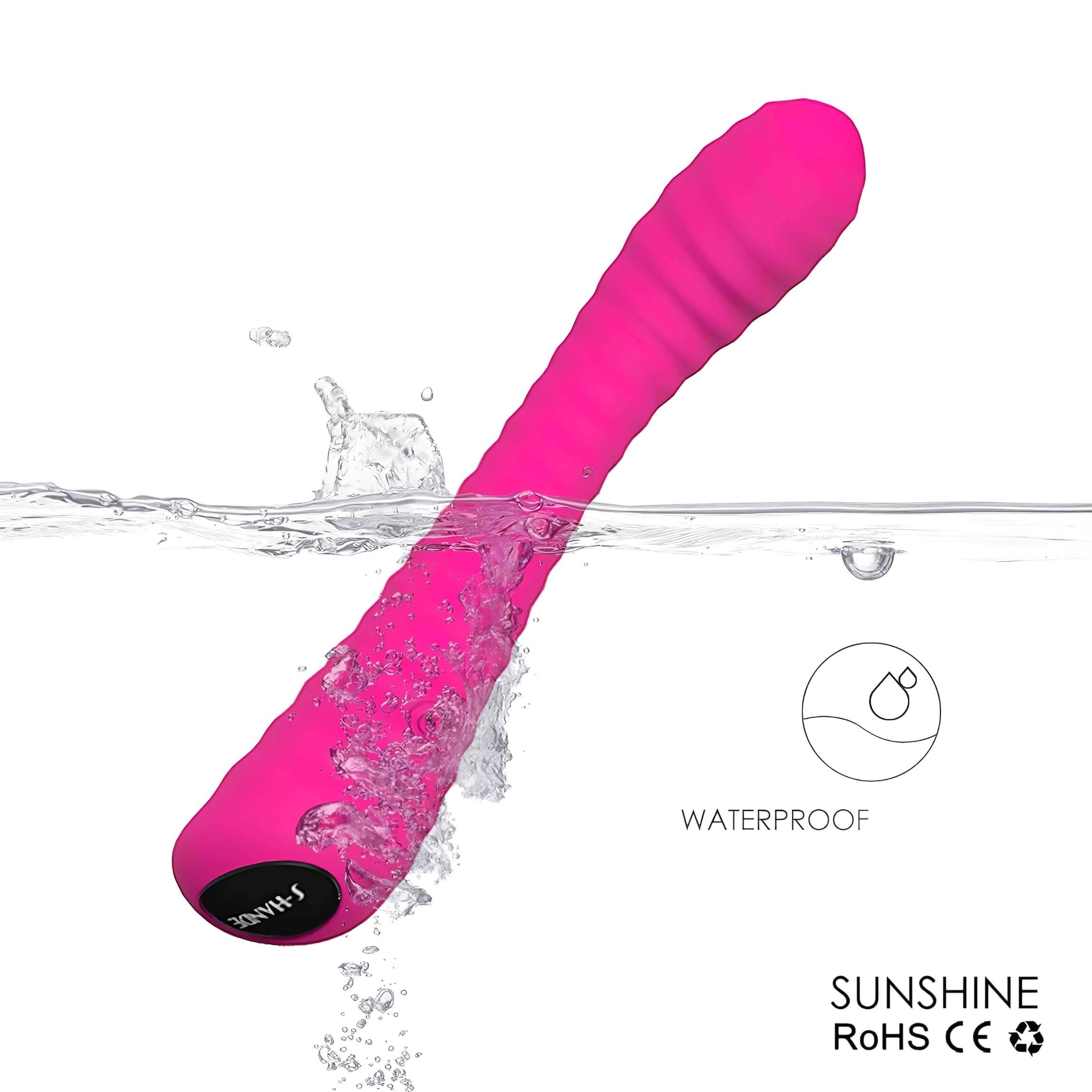 Sex HD Sunshine – akkus, barázdált G-pont vibrátor (pink)