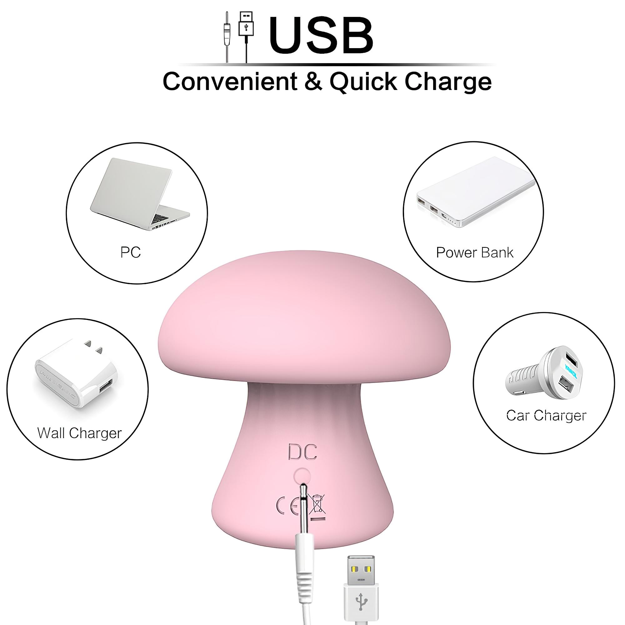 Magic Mushroom – akkus arcmasszírozó (pink)