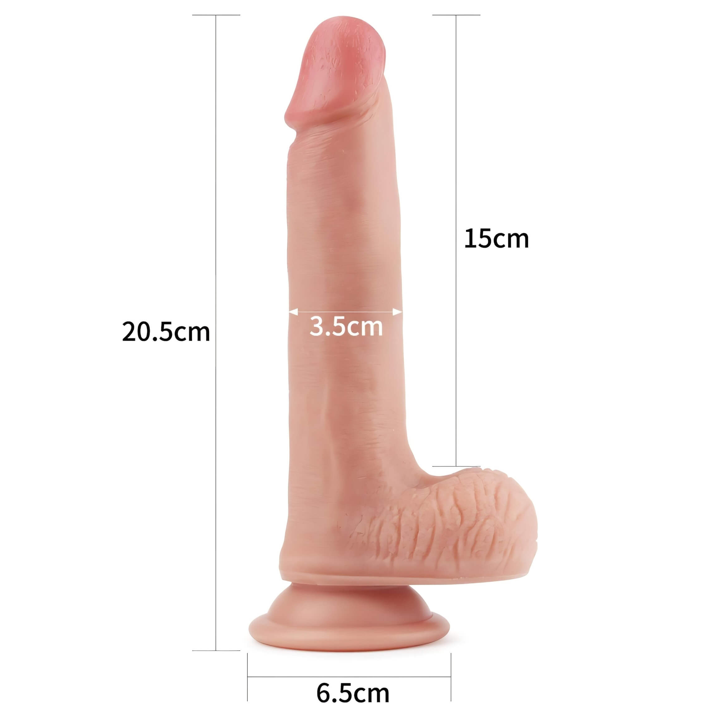 Lovetoy Nature Cock – kétrétegű élethű dildó – 20cm (natúr)