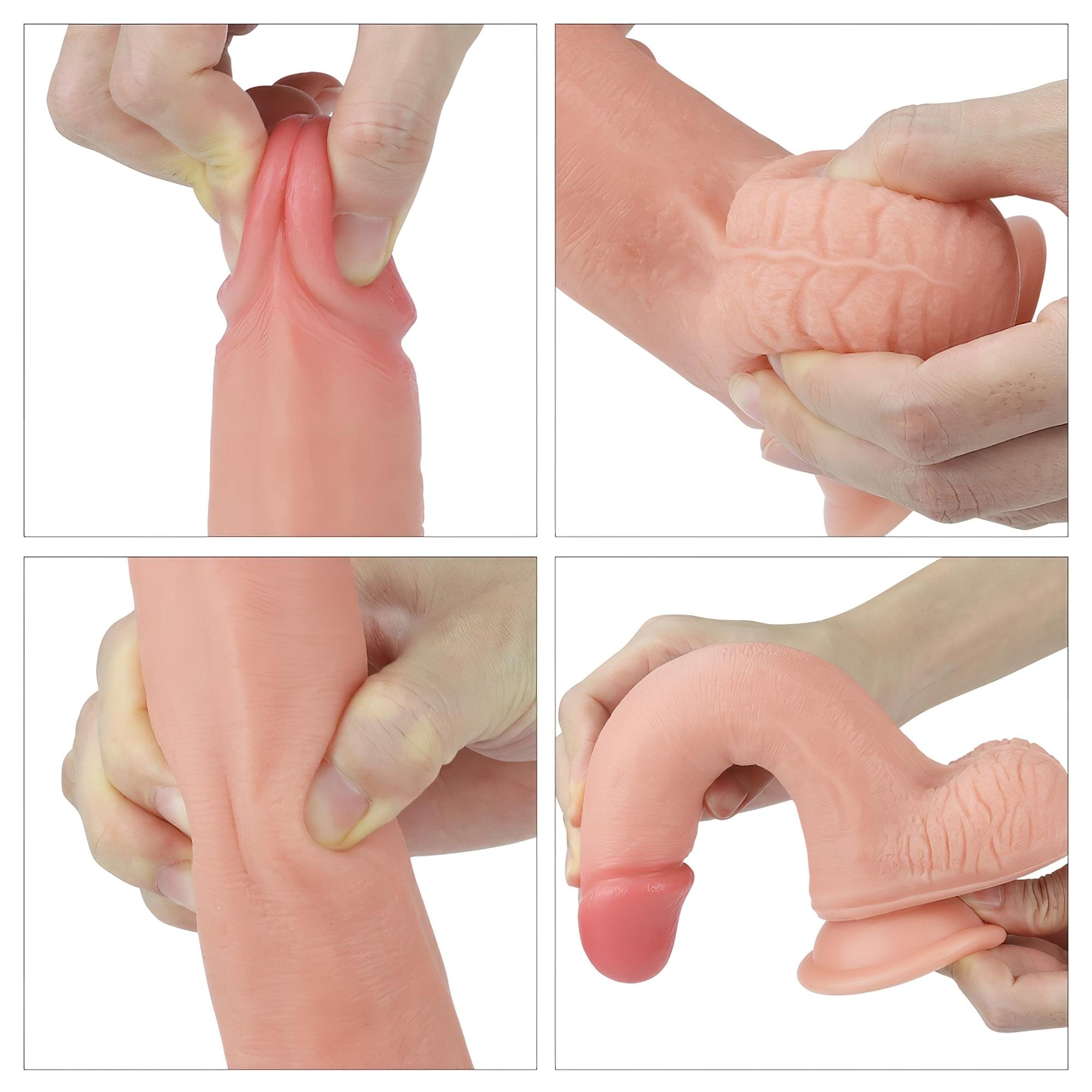 Lovetoy Nature Cock – kétrétegű élethű dildó – 20cm (natúr)