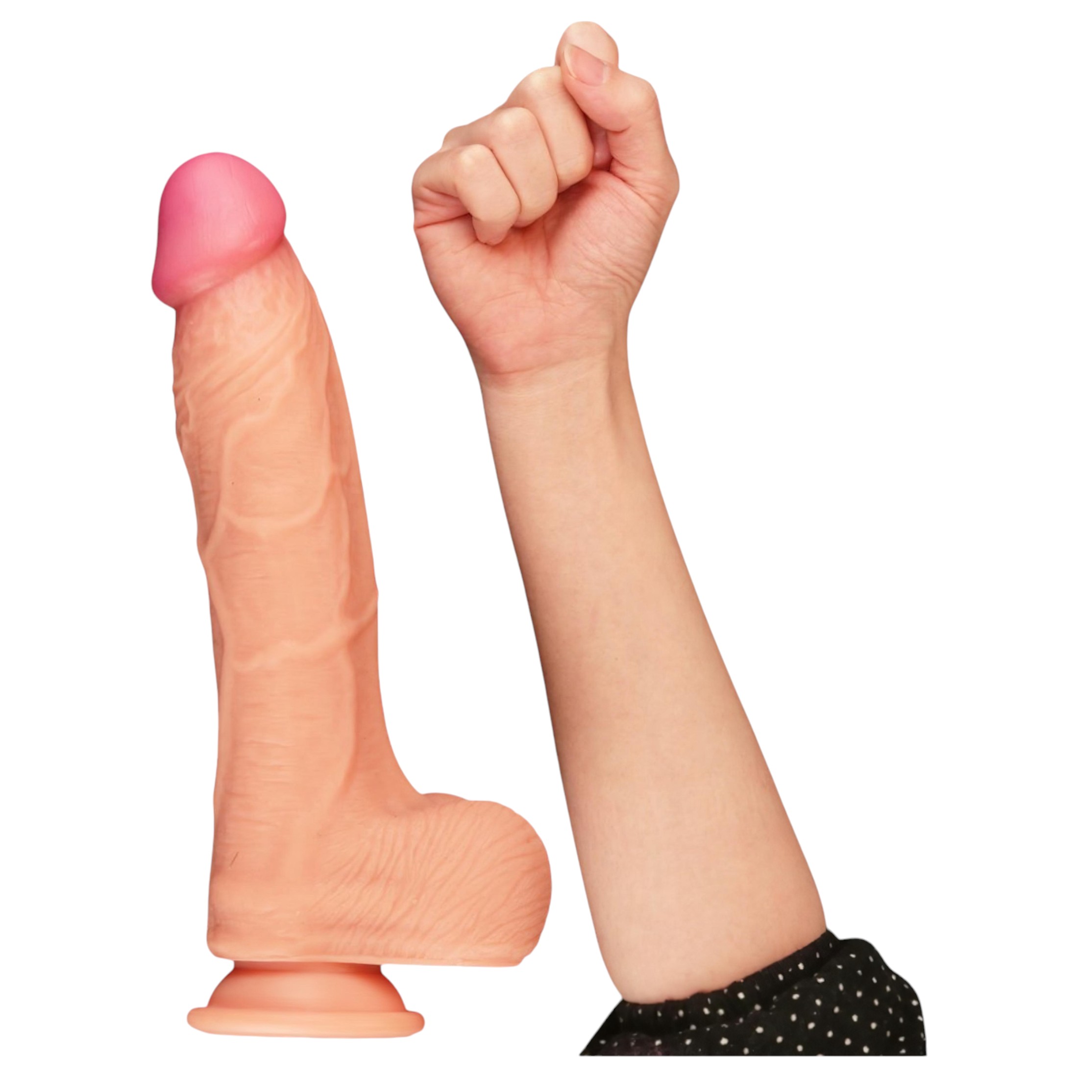 Lovetoy Nature Cock – kétrétegű élethű dildó – 25cm (natúr)