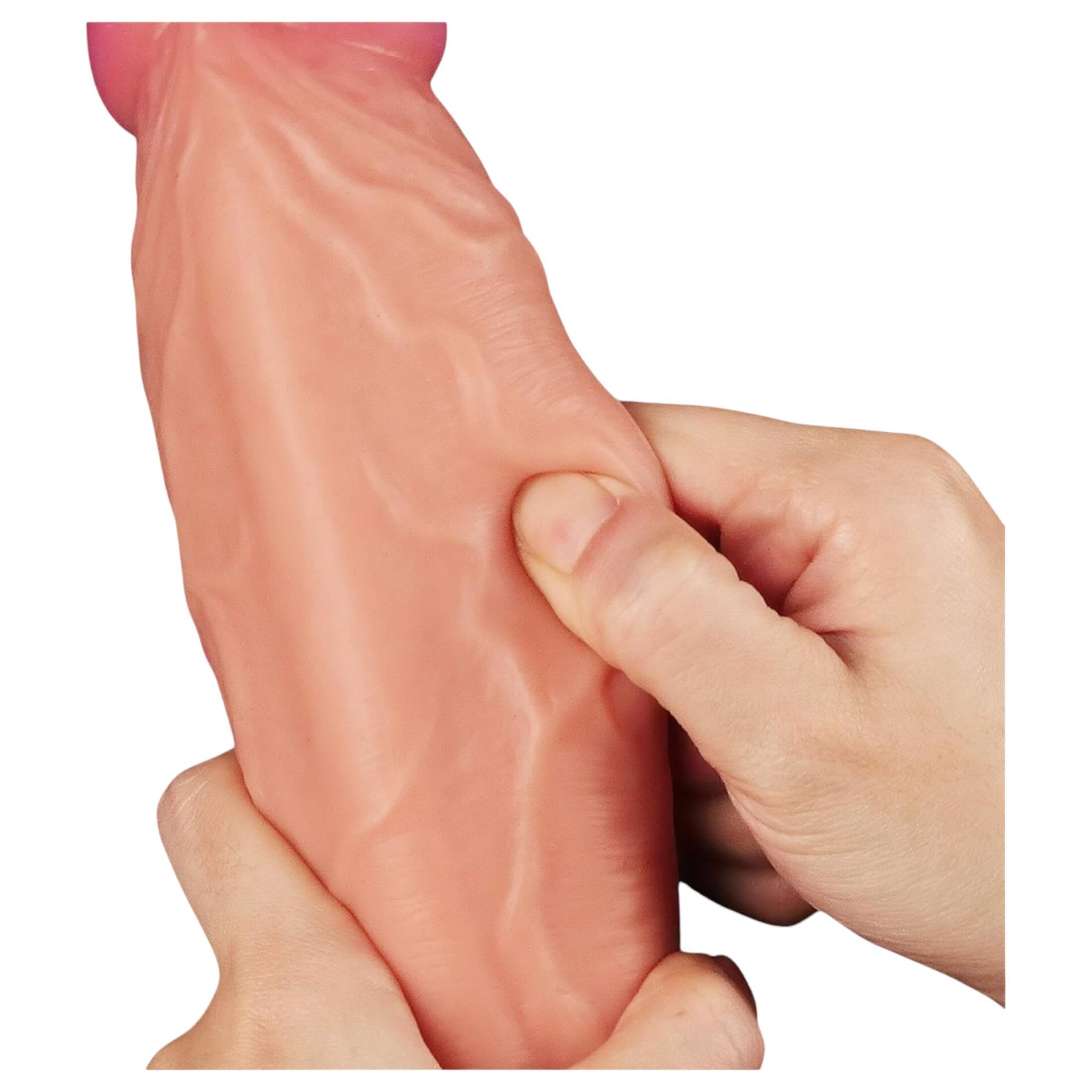 Lovetoy Nature Cock – kétrétegű élethű dildó – 25cm (natúr)