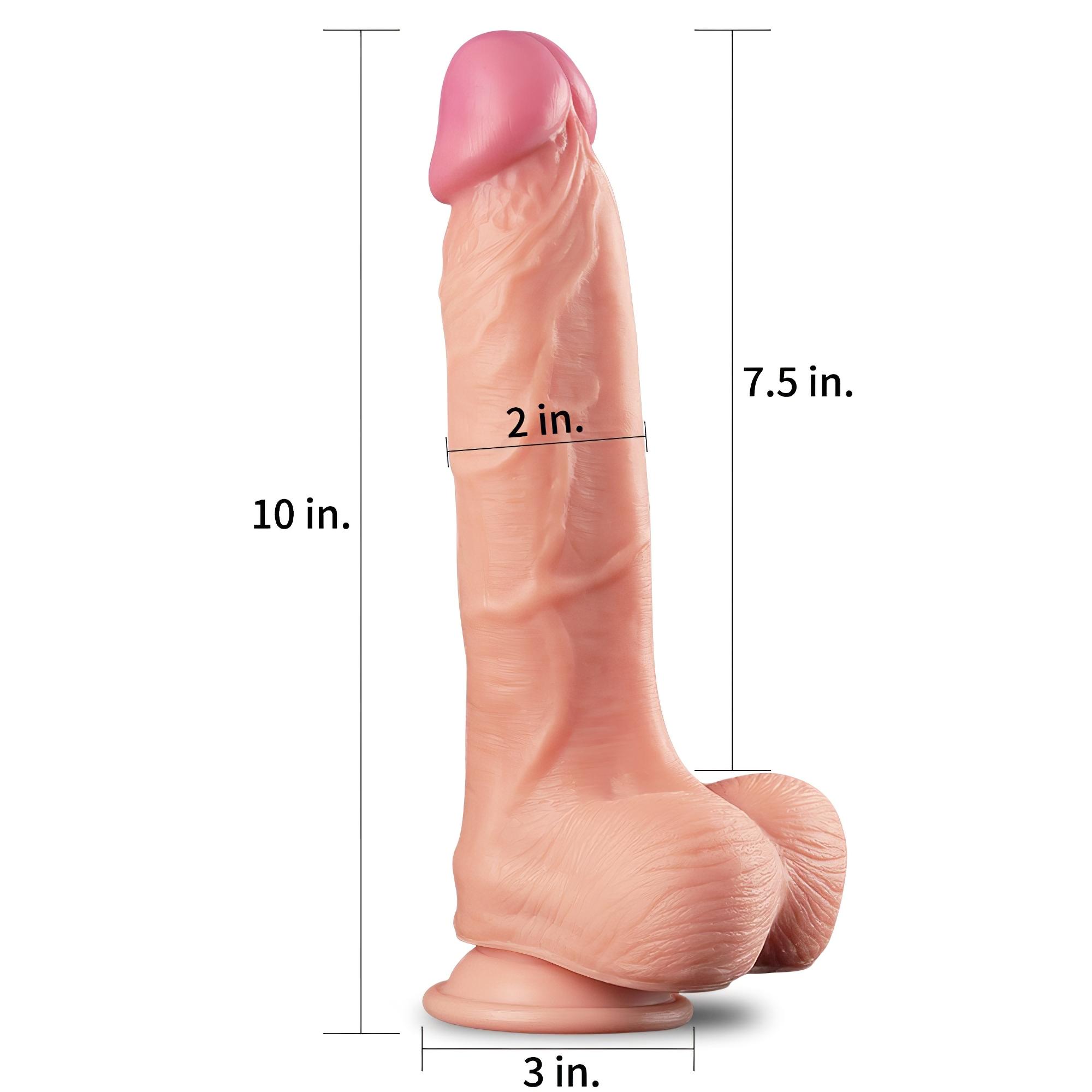 Lovetoy Nature Cock – kétrétegű élethű dildó – 25cm (natúr)