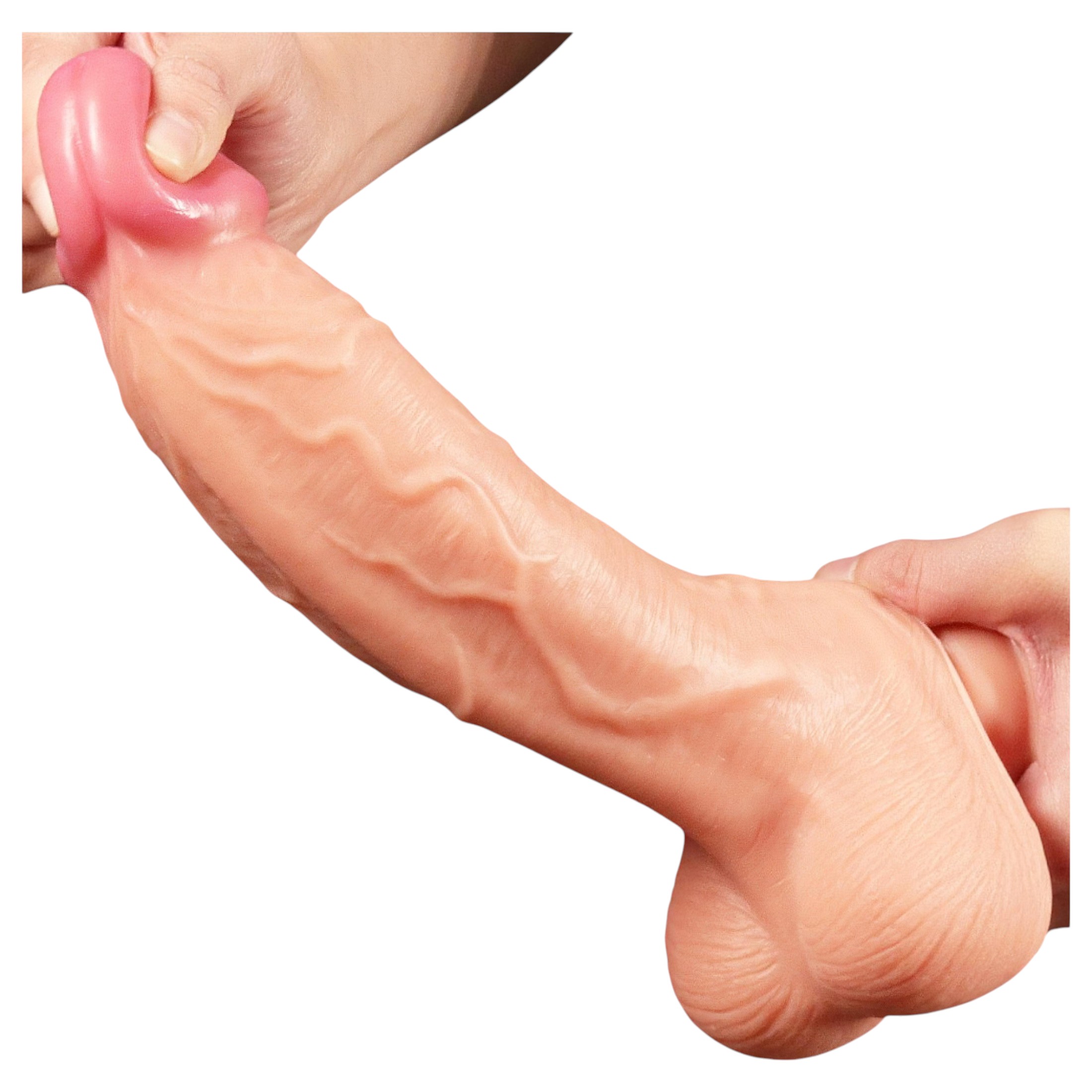 Lovetoy Nature Cock – kétrétegű élethű dildó – 25cm (natúr)
