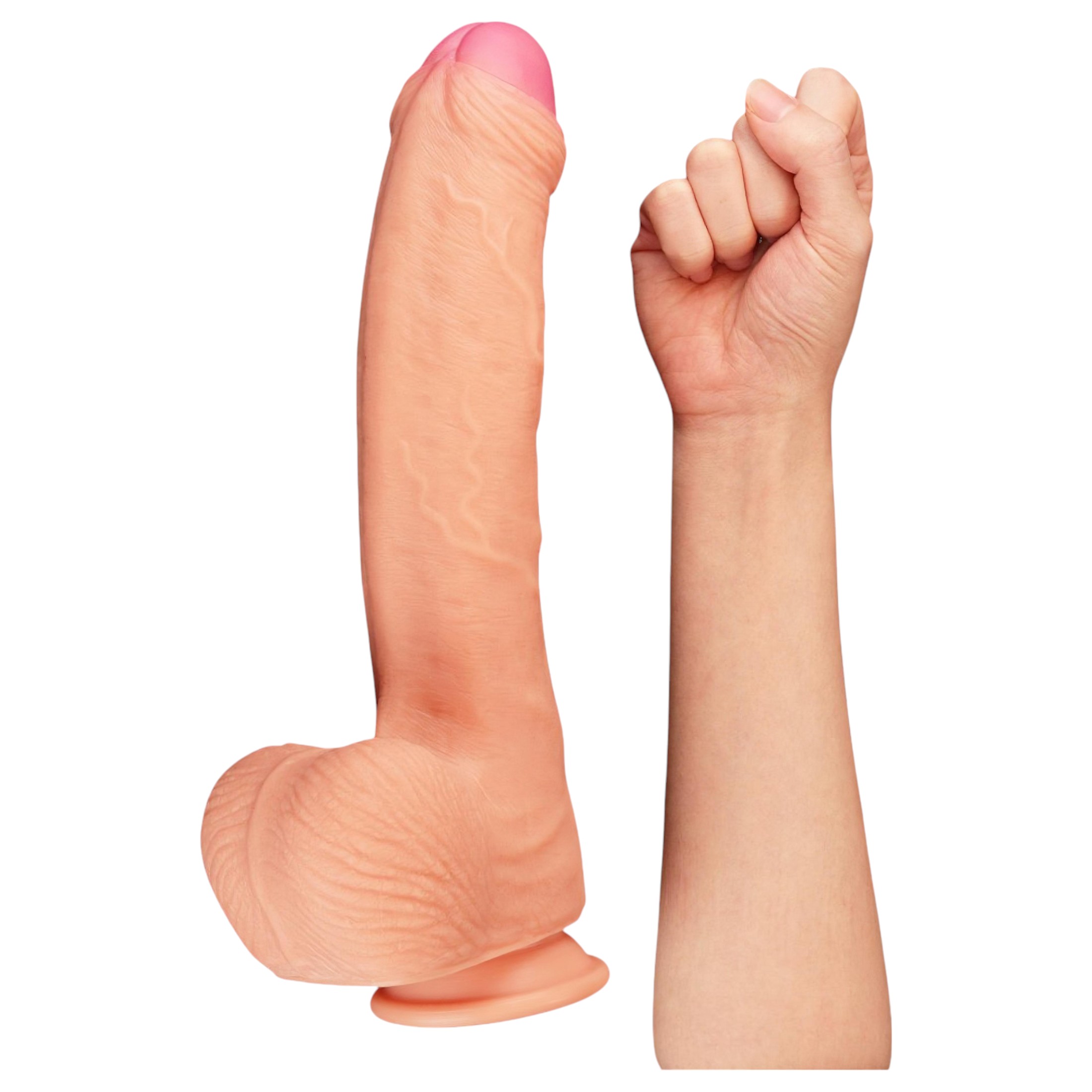 Lovetoy Nature Cock – kétrétegű élethű dildó – 28cm (natúr)