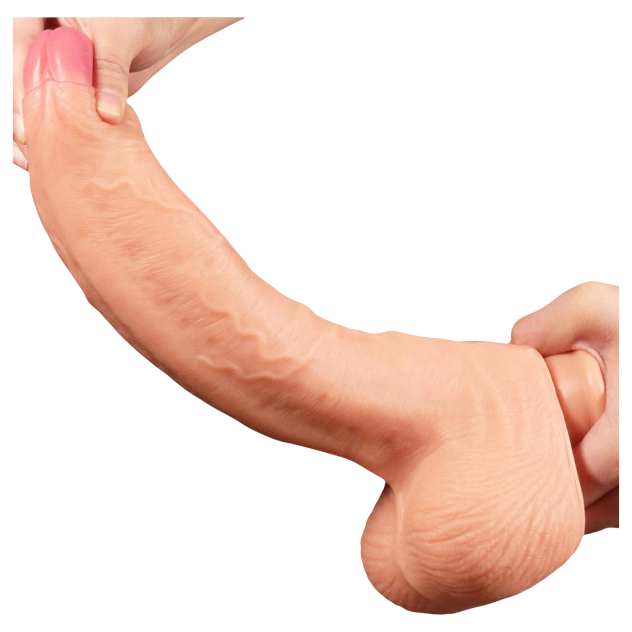 Lovetoy Nature Cock – kétrétegű élethű dildó – 28cm (natúr)