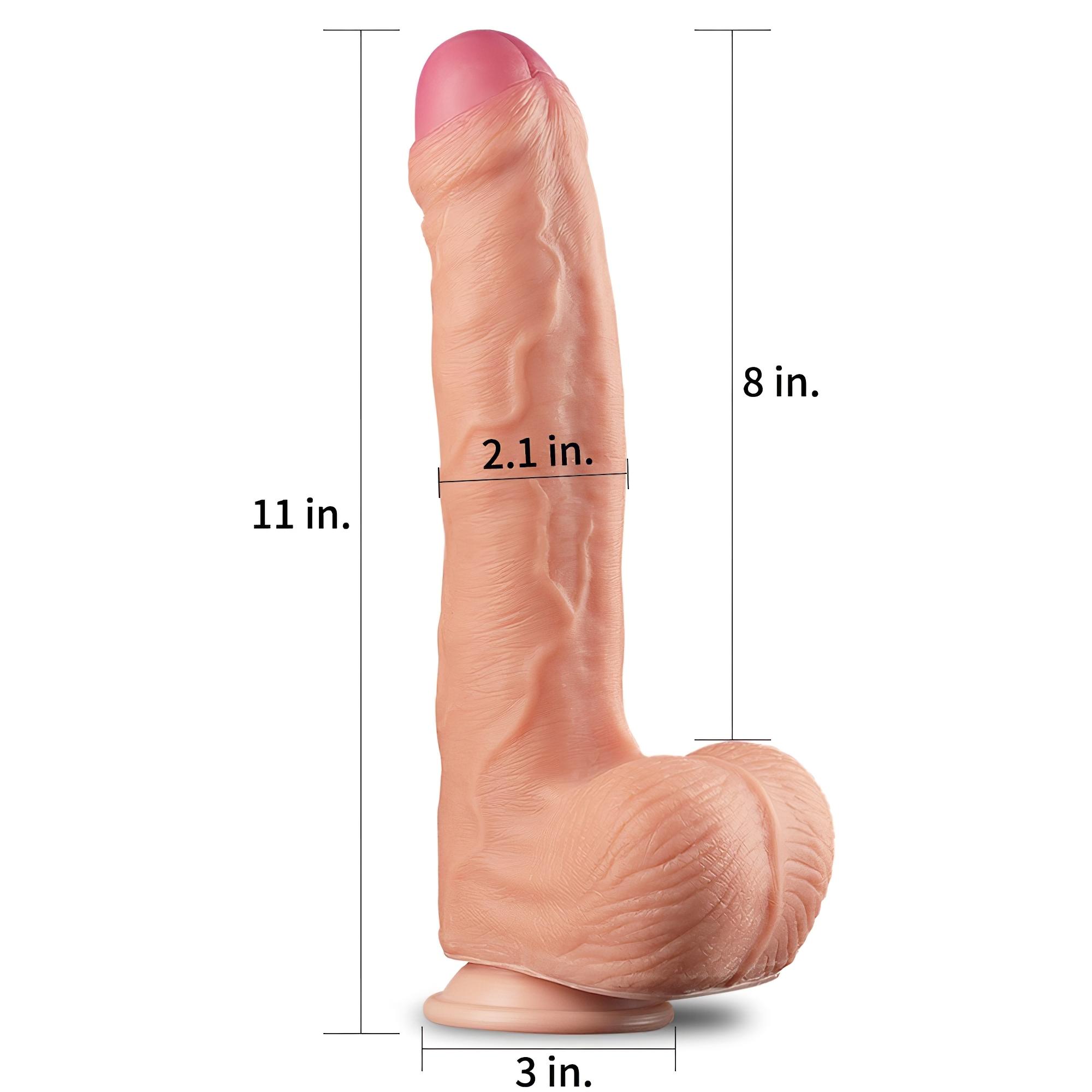 Lovetoy Nature Cock – kétrétegű élethű dildó – 28cm (natúr)