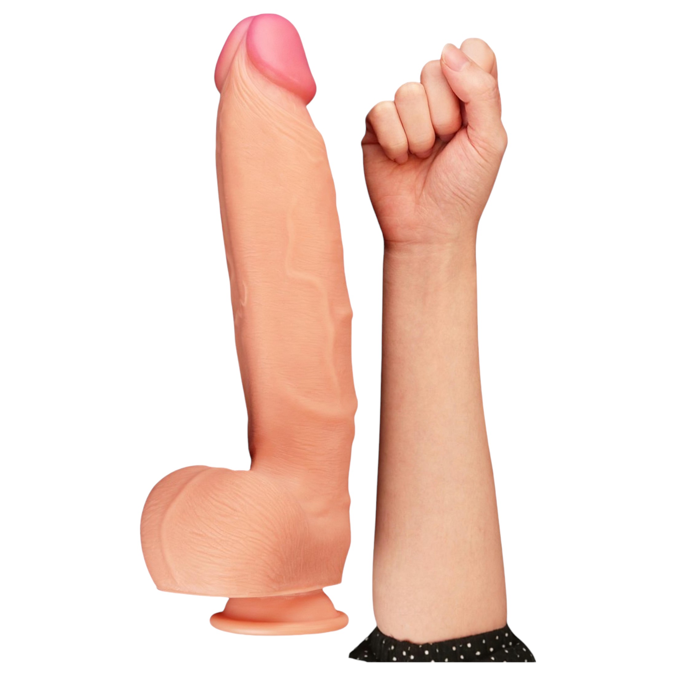 Lovetoy Nature Cock – kétrétegű élethű dildó – 30cm (natúr)