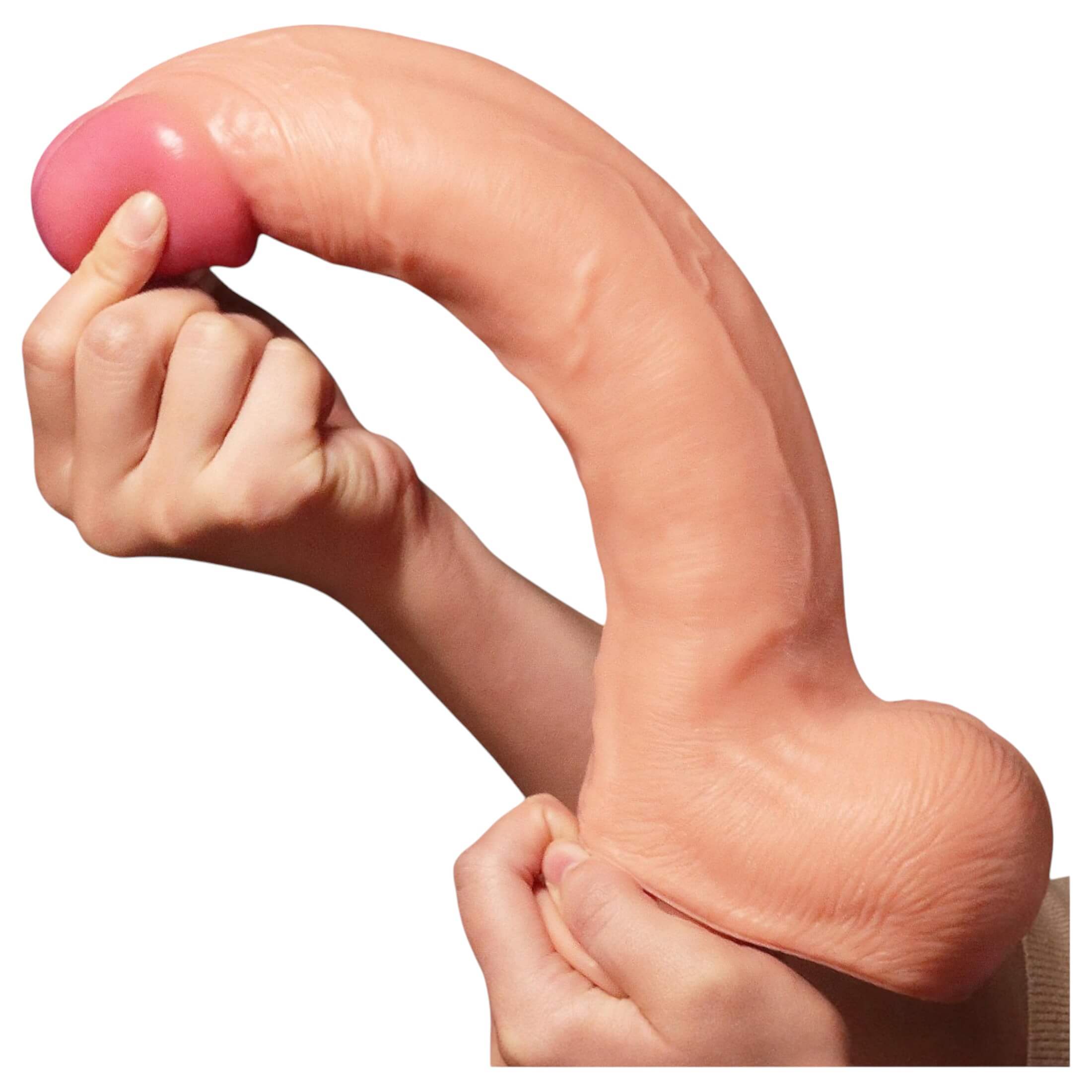 Lovetoy Nature Cock – kétrétegű élethű dildó – 30cm (natúr)