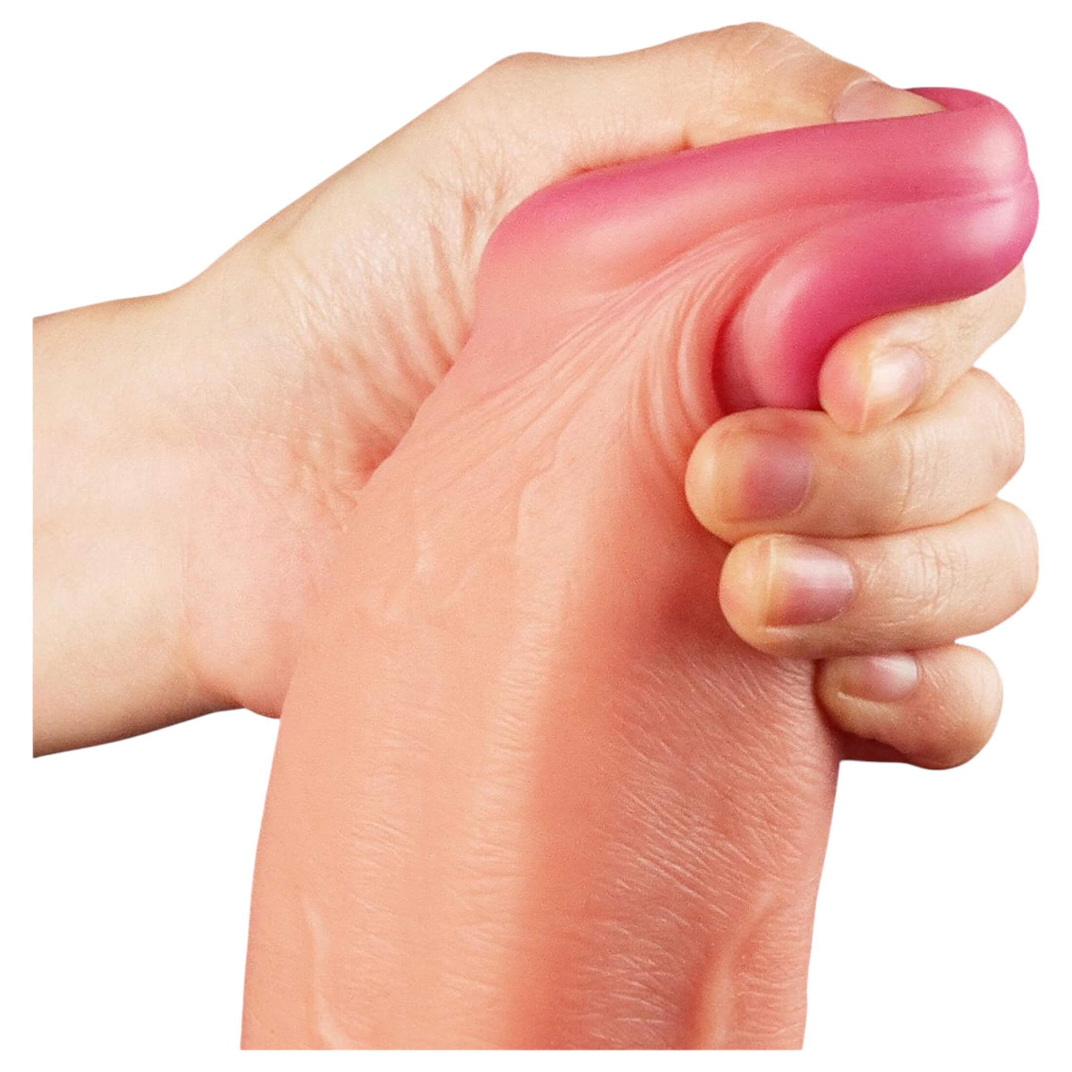 Lovetoy Nature Cock – kétrétegű élethű dildó – 30cm (natúr)