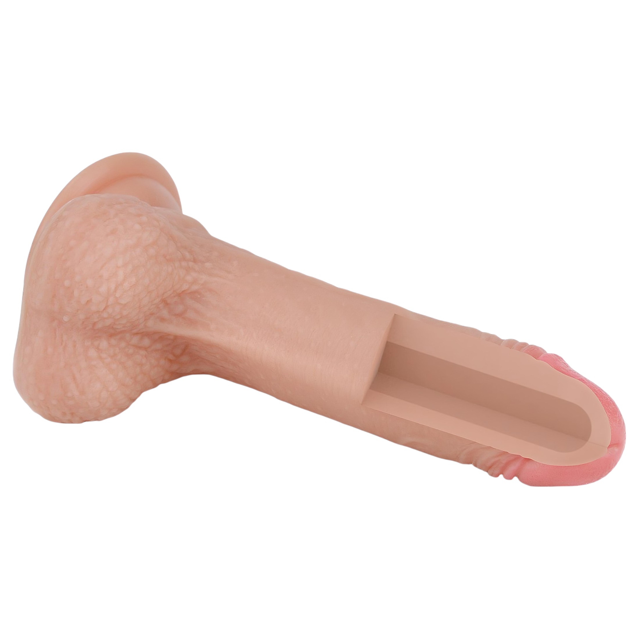 Lovetoy Nature Cock – kétrétegű élethű dildó – 18cm (natúr)