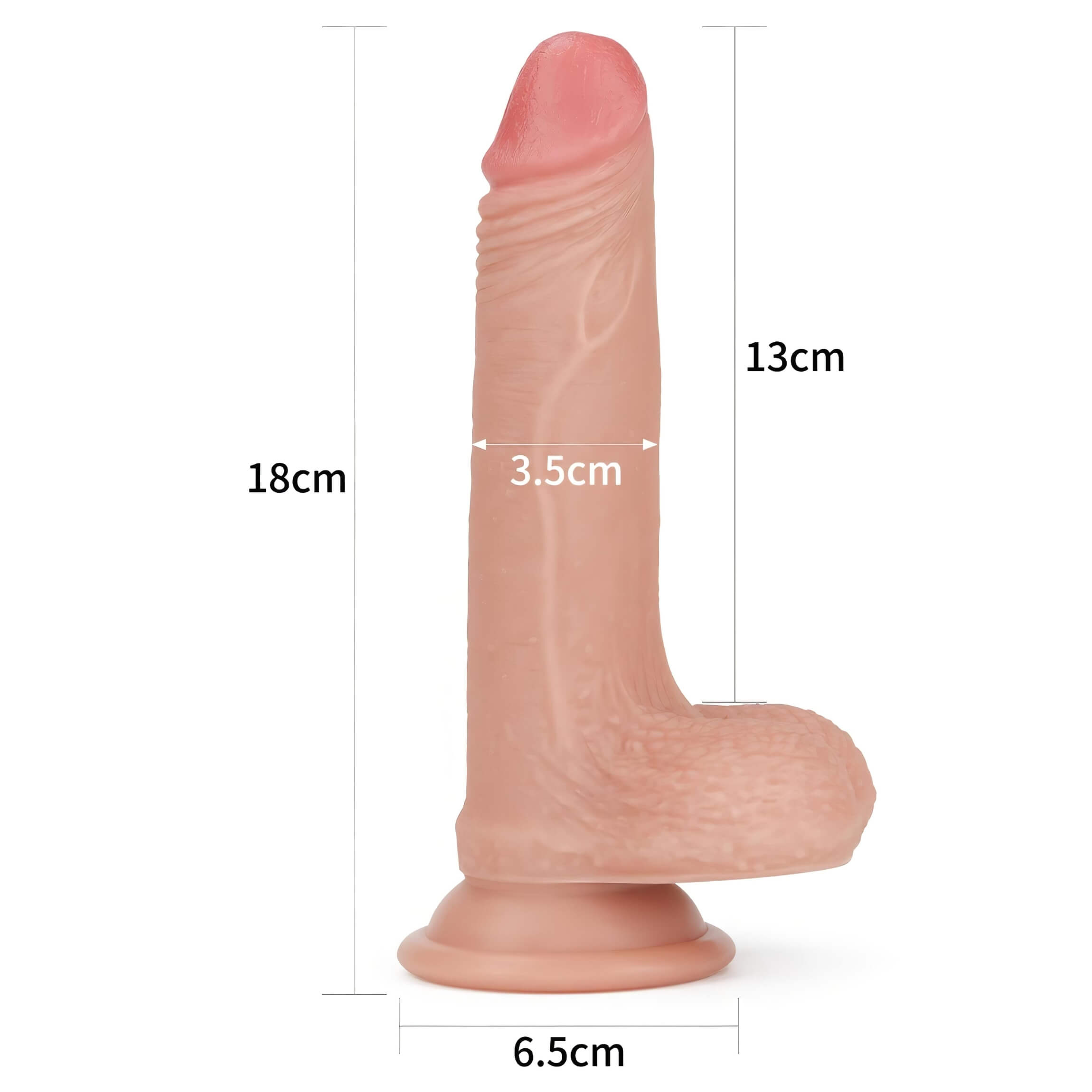 Lovetoy Nature Cock – kétrétegű élethű dildó – 18cm (natúr)