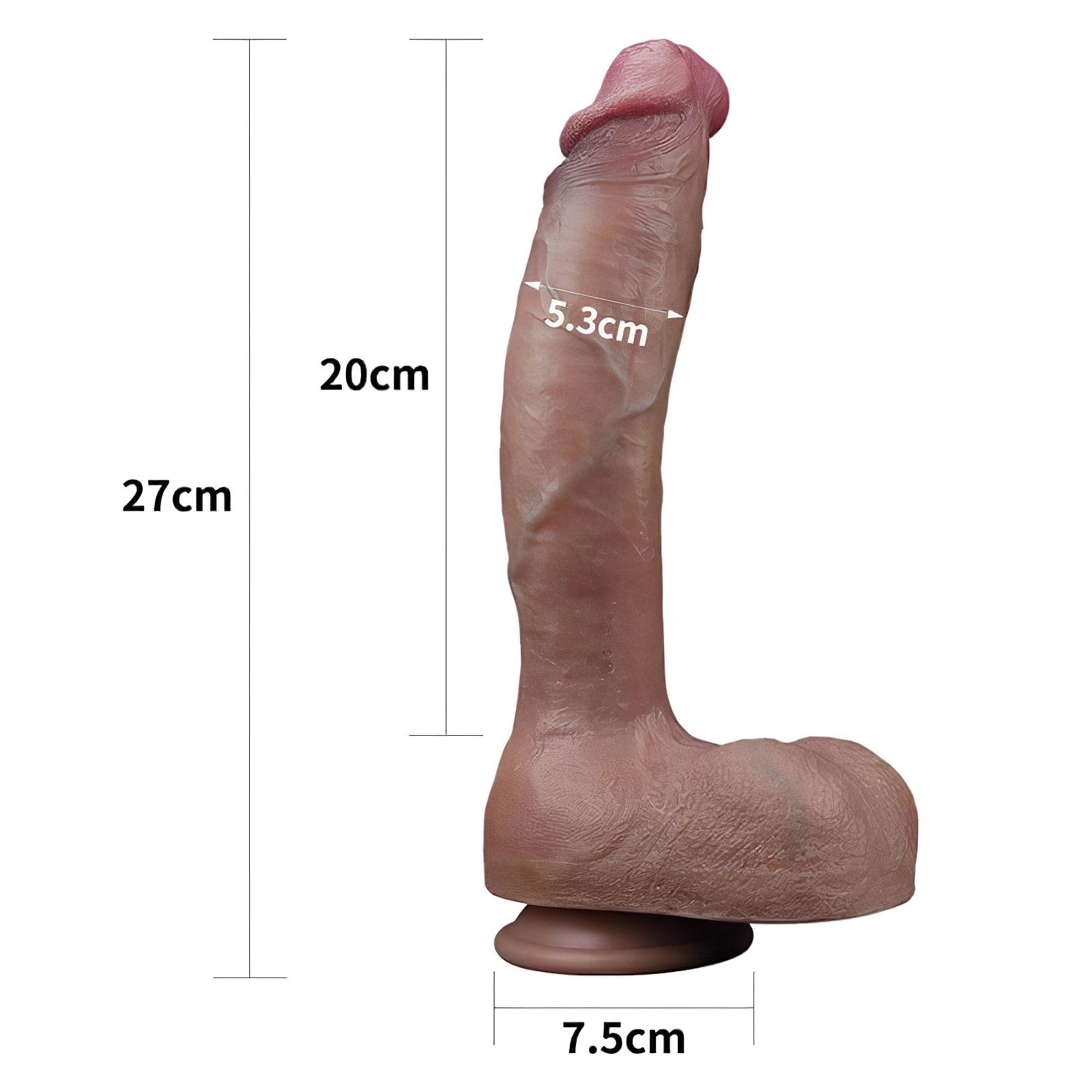 Lovetoy Nature Cock – kétrétegű élethű dildó – 26cm (natúr)