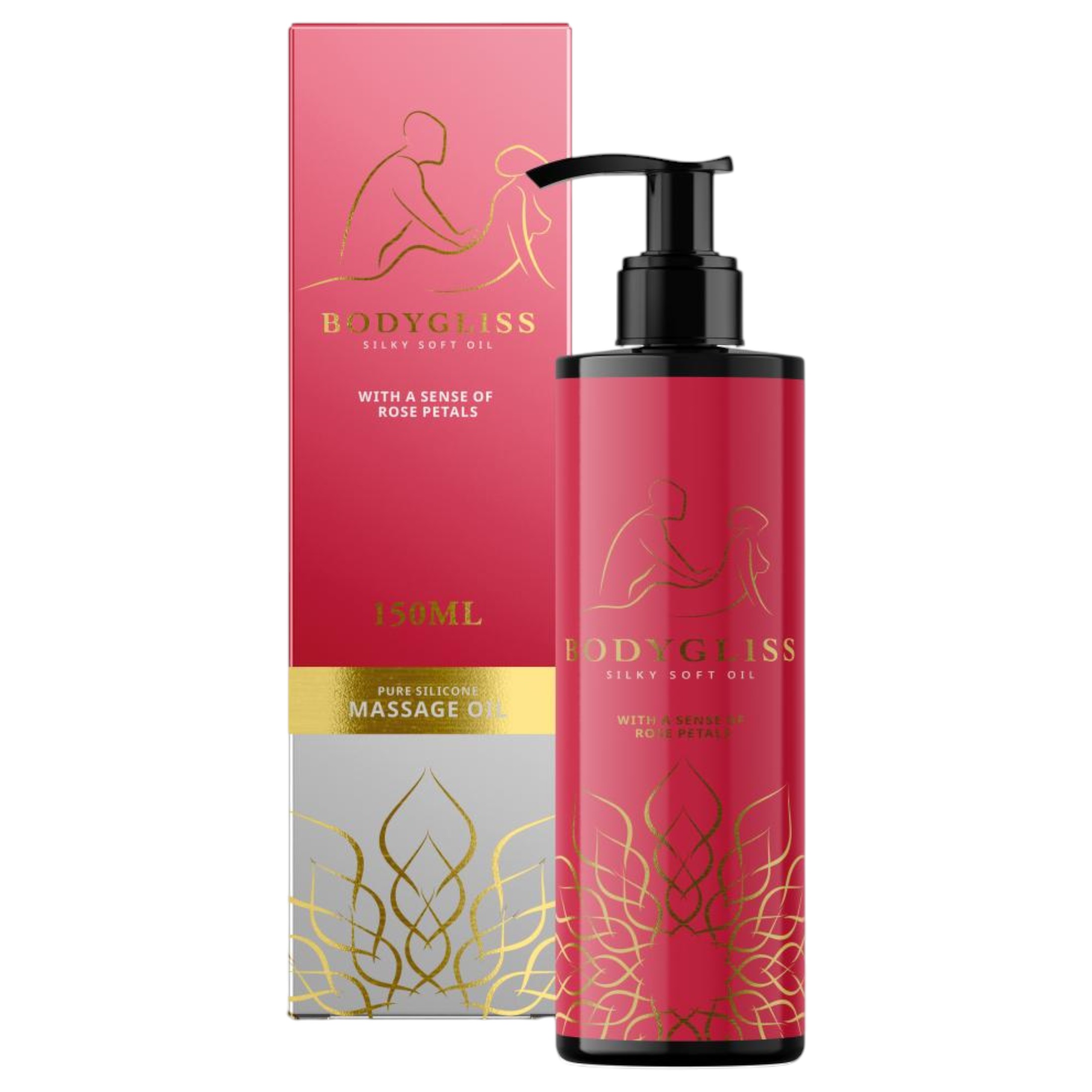 BodyGliss – masszázsolaj és síkosító – rózsa (150ml)