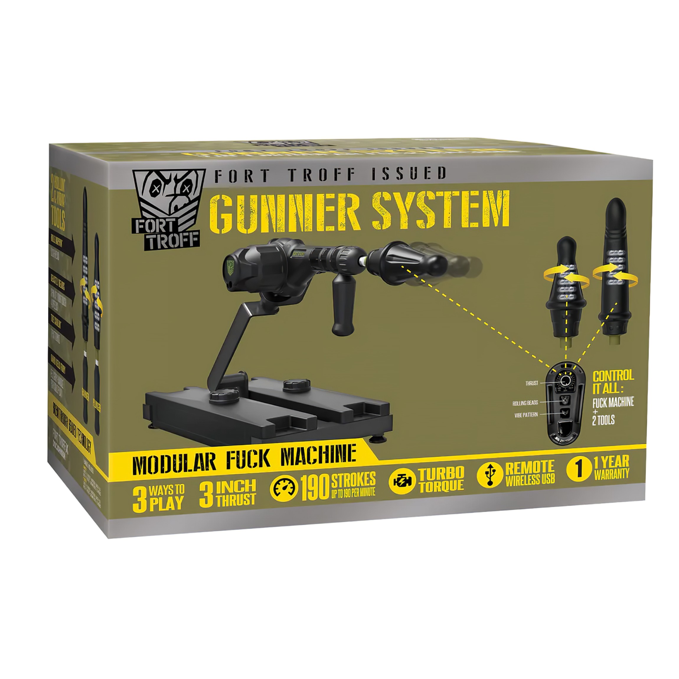 Doc Johnson Gunner System – szexgép (fekete)