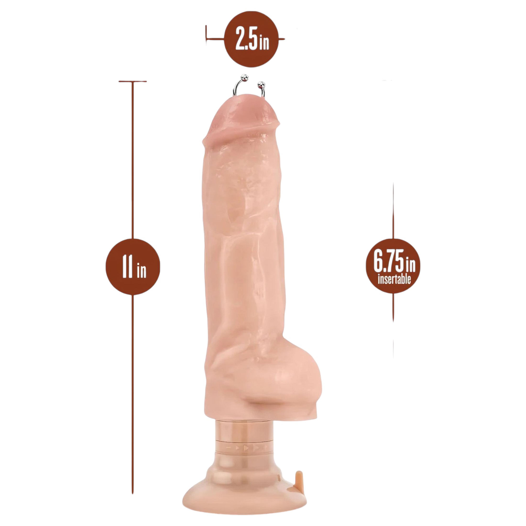 Blush Bad Boy – piercinges vibrátor – 33cm (natúr)