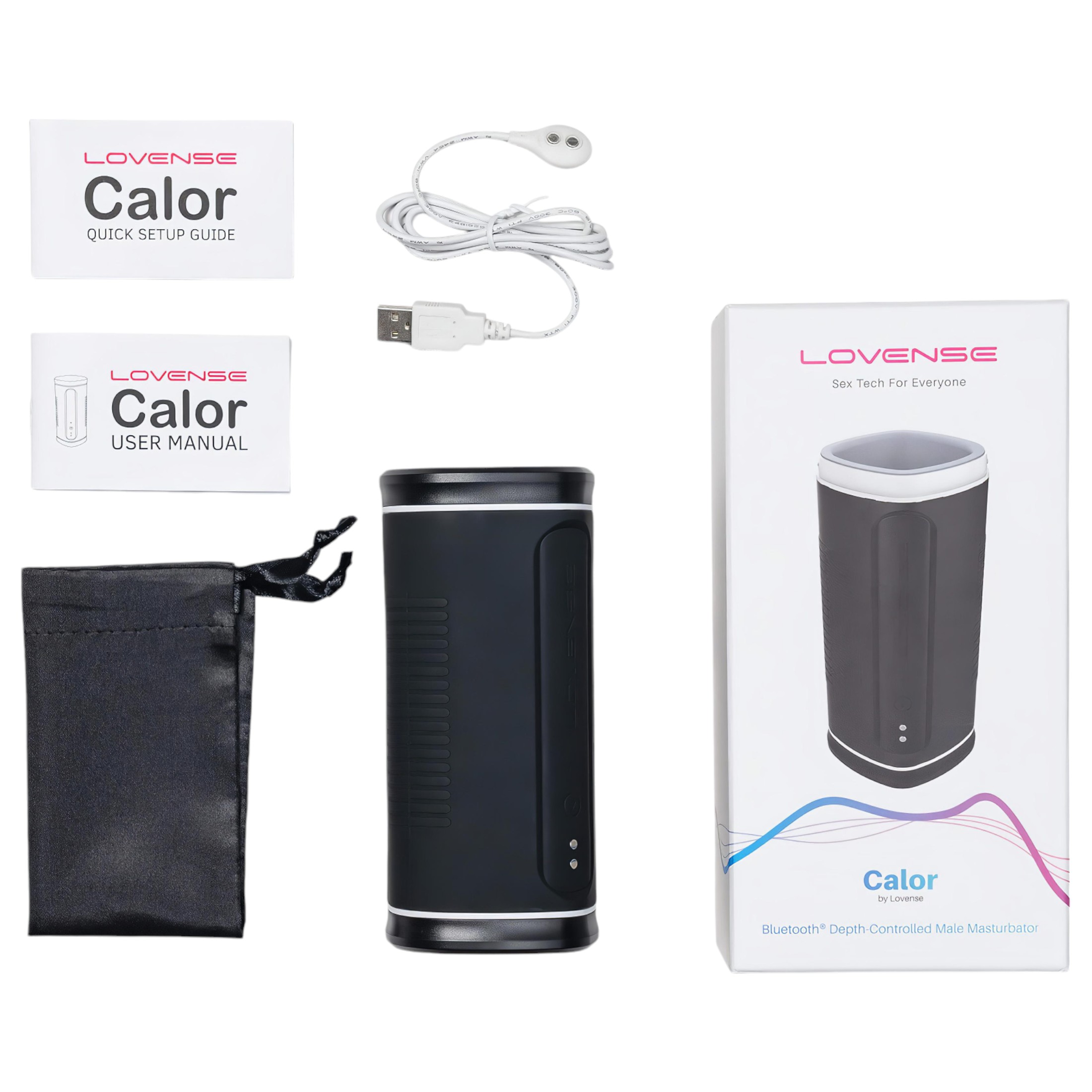 LOVENSE Calor – okos, melegítő maszturbátor (fekete)