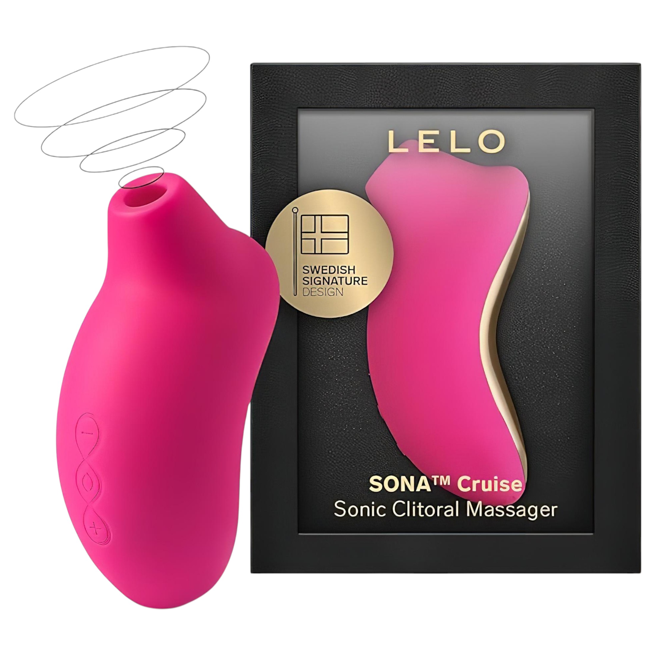 LELO Sona Cruise – hanghullámos csiklóizgató (cseresznye)