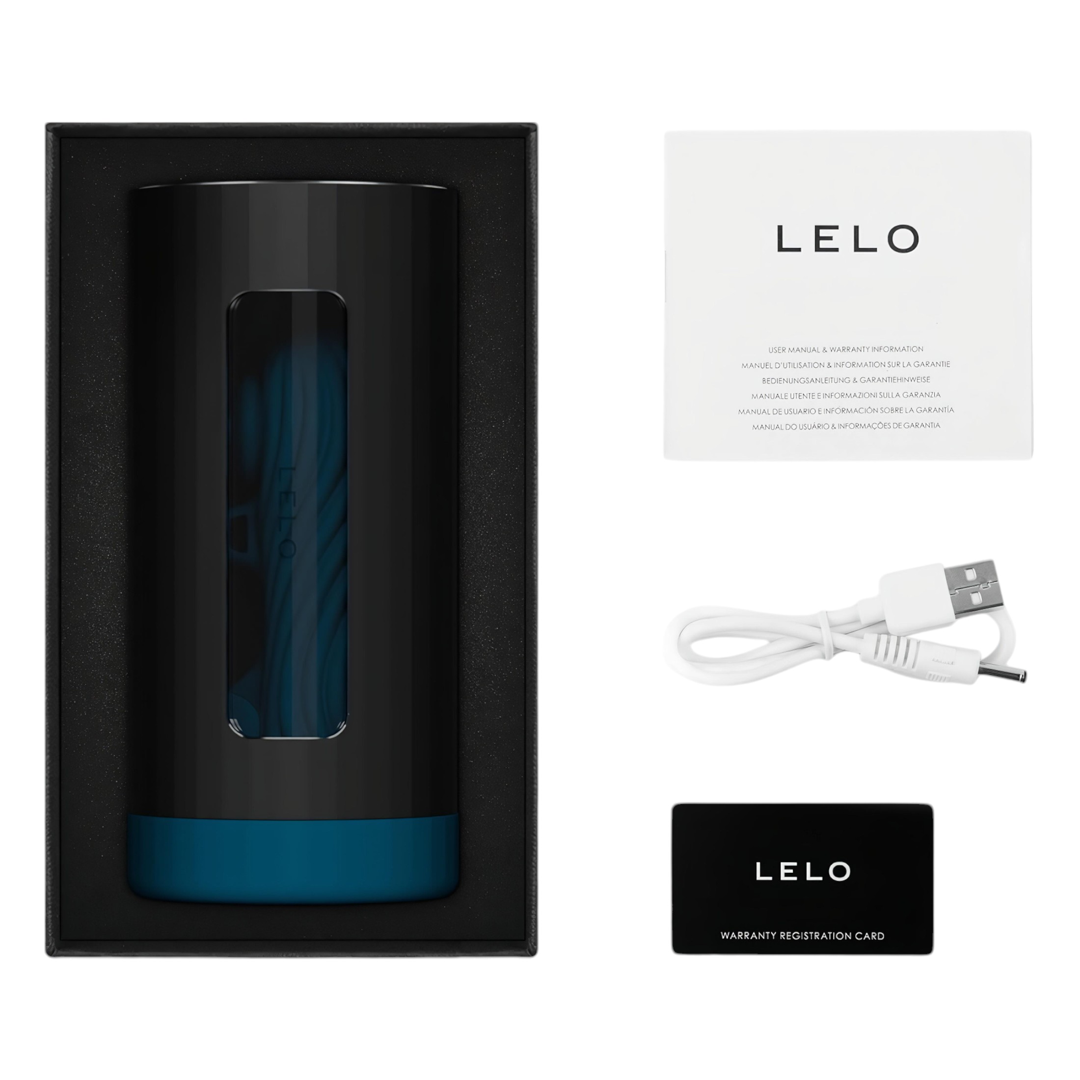 LELO F1s V3 XL – interaktív maszturbátor (fekete-kék)