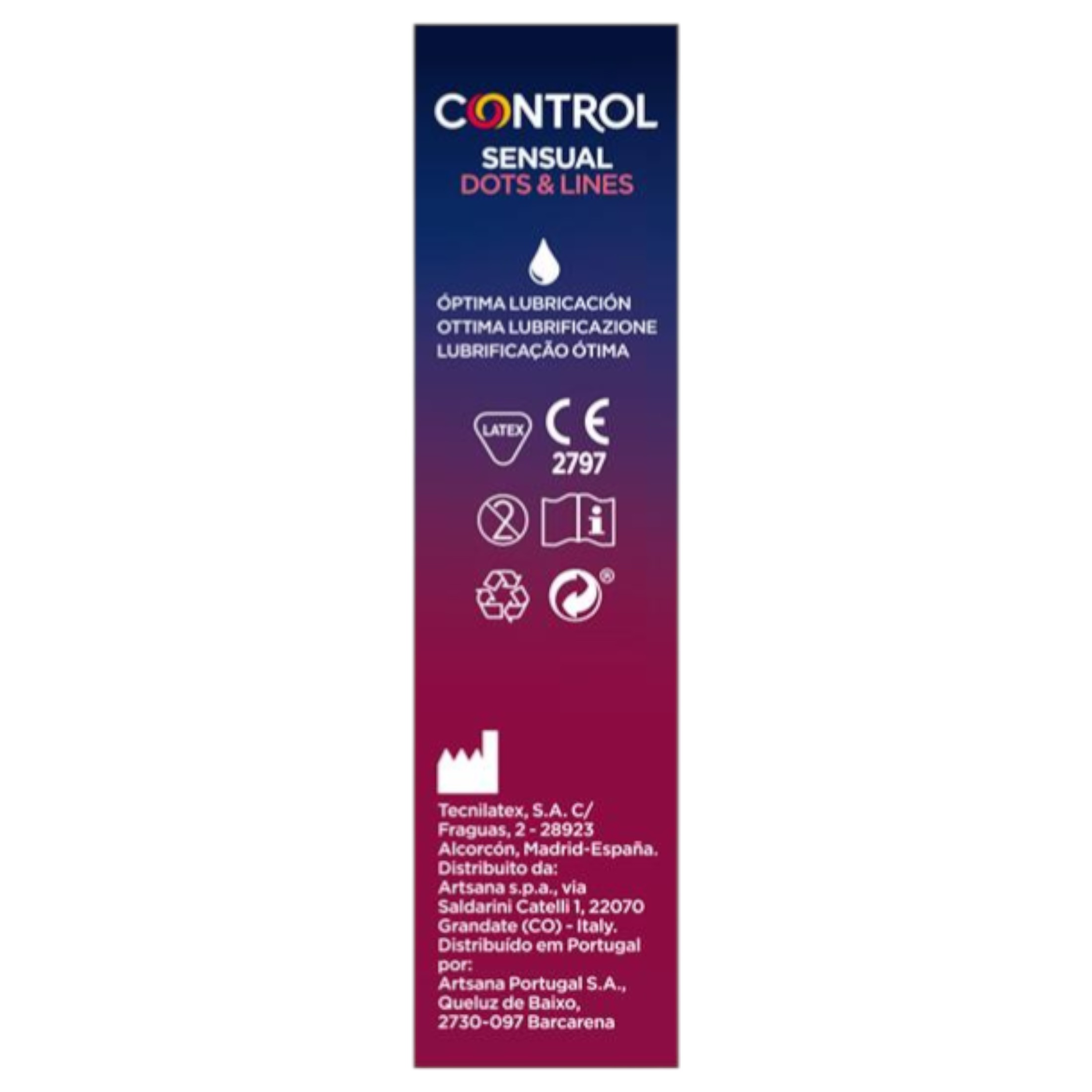 Control – bordázott, pontozott óvszer (12db)