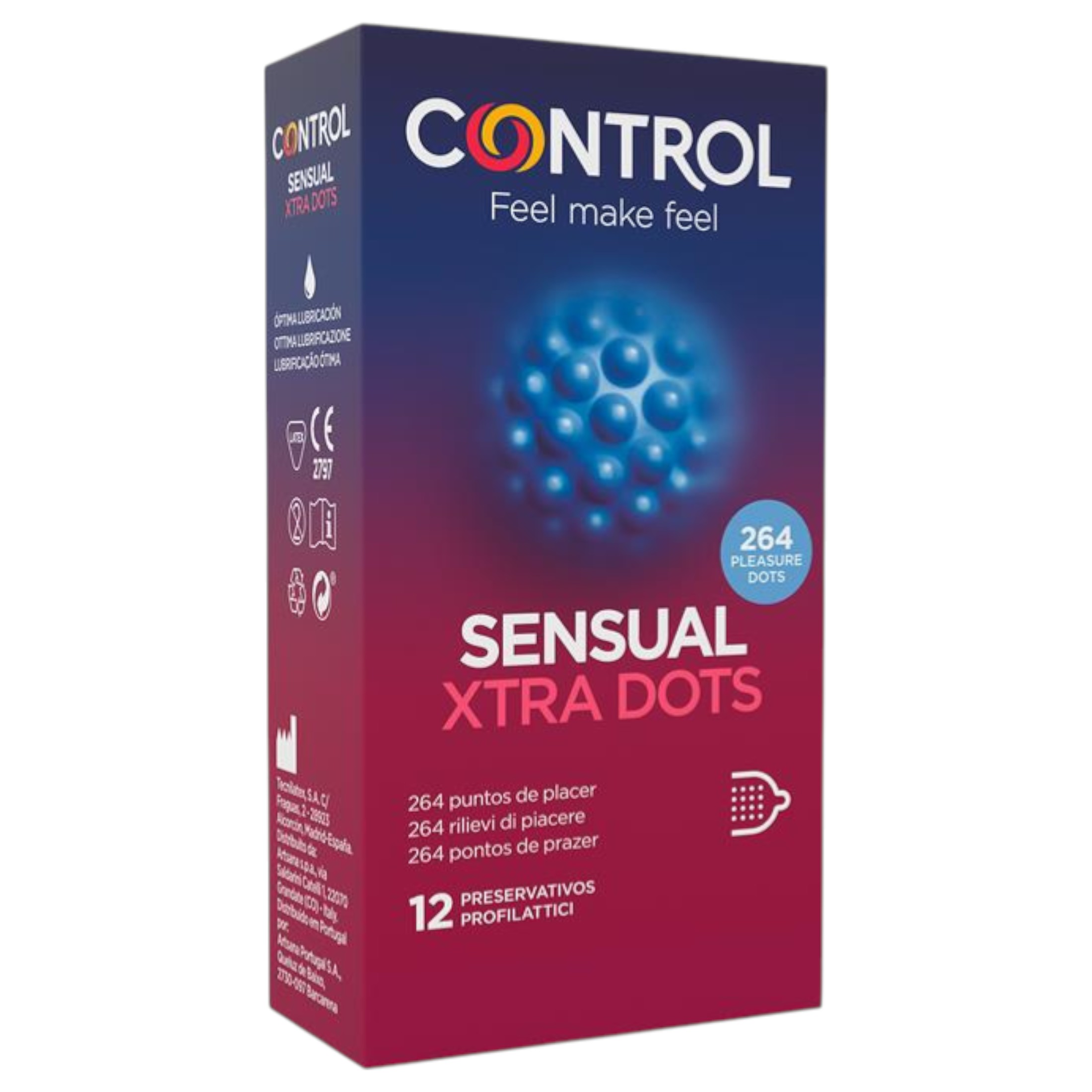 Control – extra pontozott óvszer (12db)