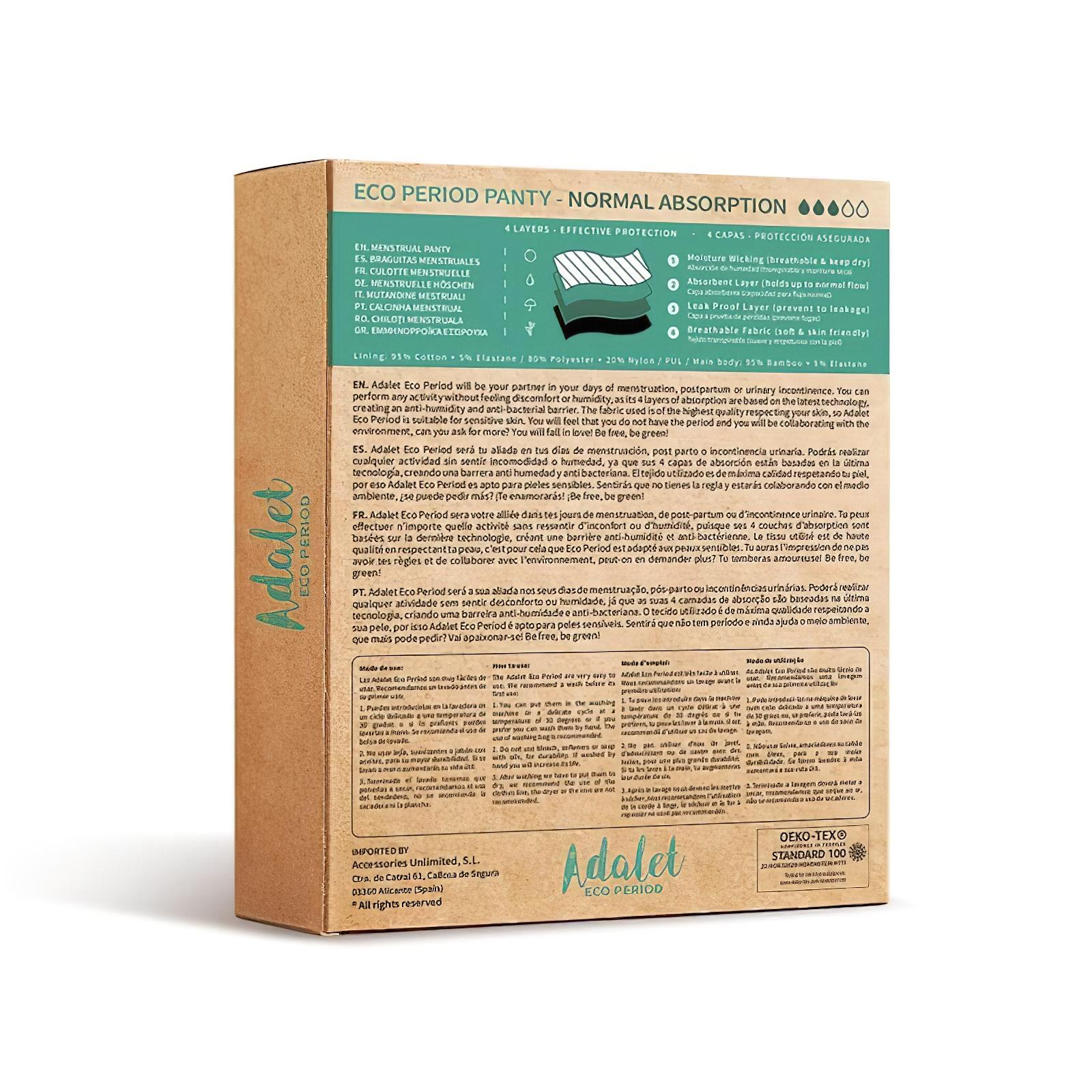 Adalet Flora Normal – menstruációs bugyi (fekete)