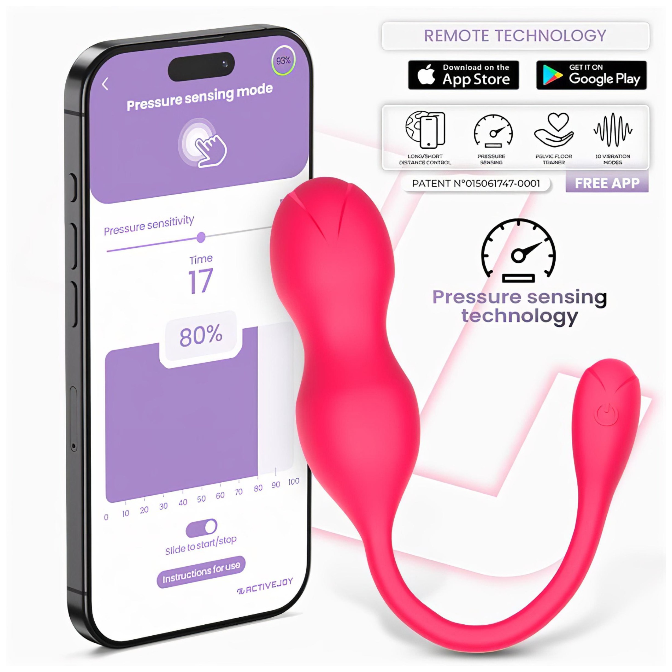 INTOYOU Kyra Pelvic – okos, vibrációs kegel duo (pink)