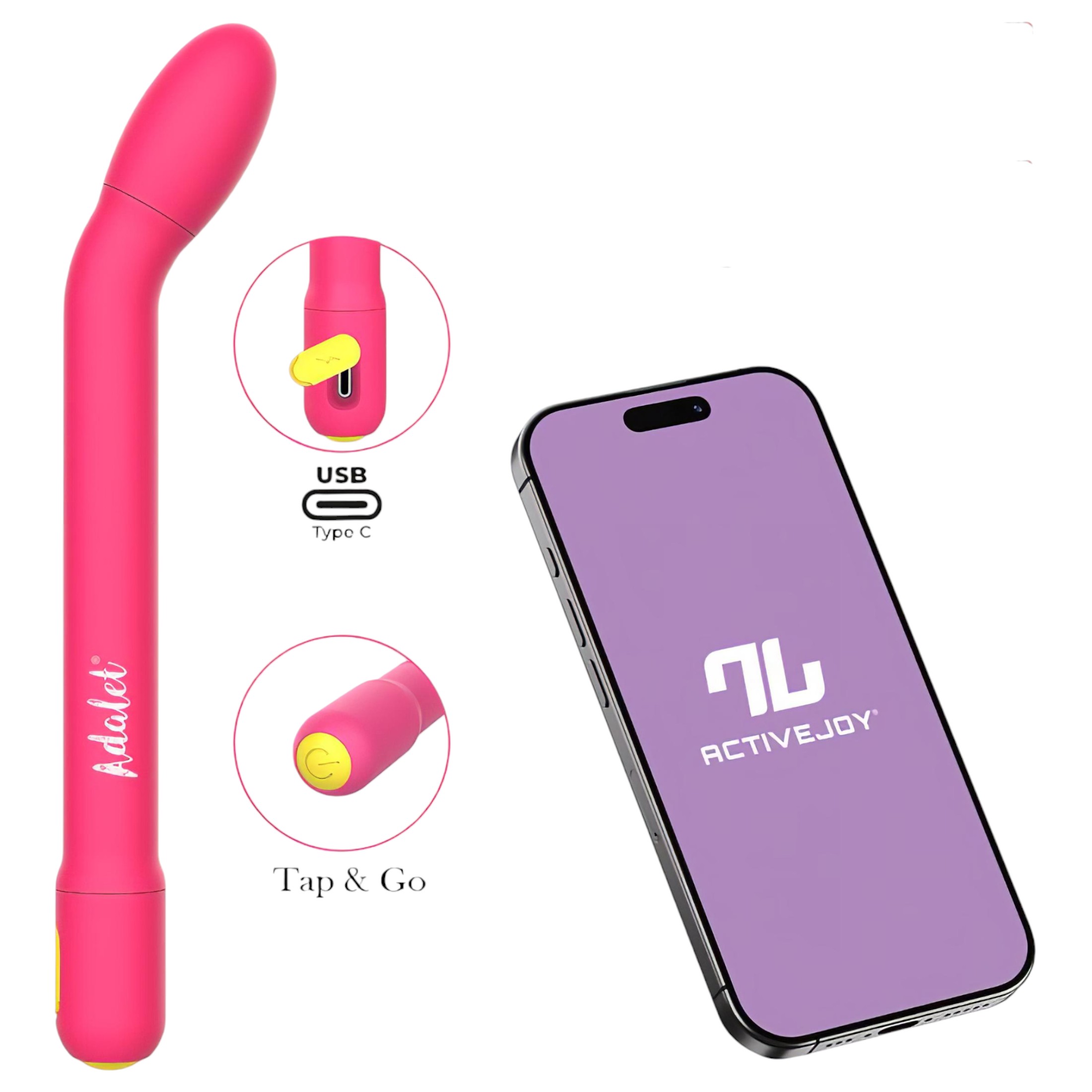 Adalet Gently – okos G-pont és prosztata vibrátor (pink)