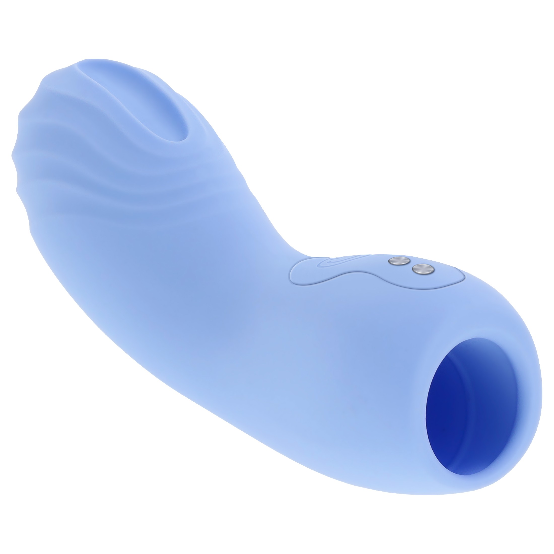 Evolved – textúrált ujjvibrátor (kék)