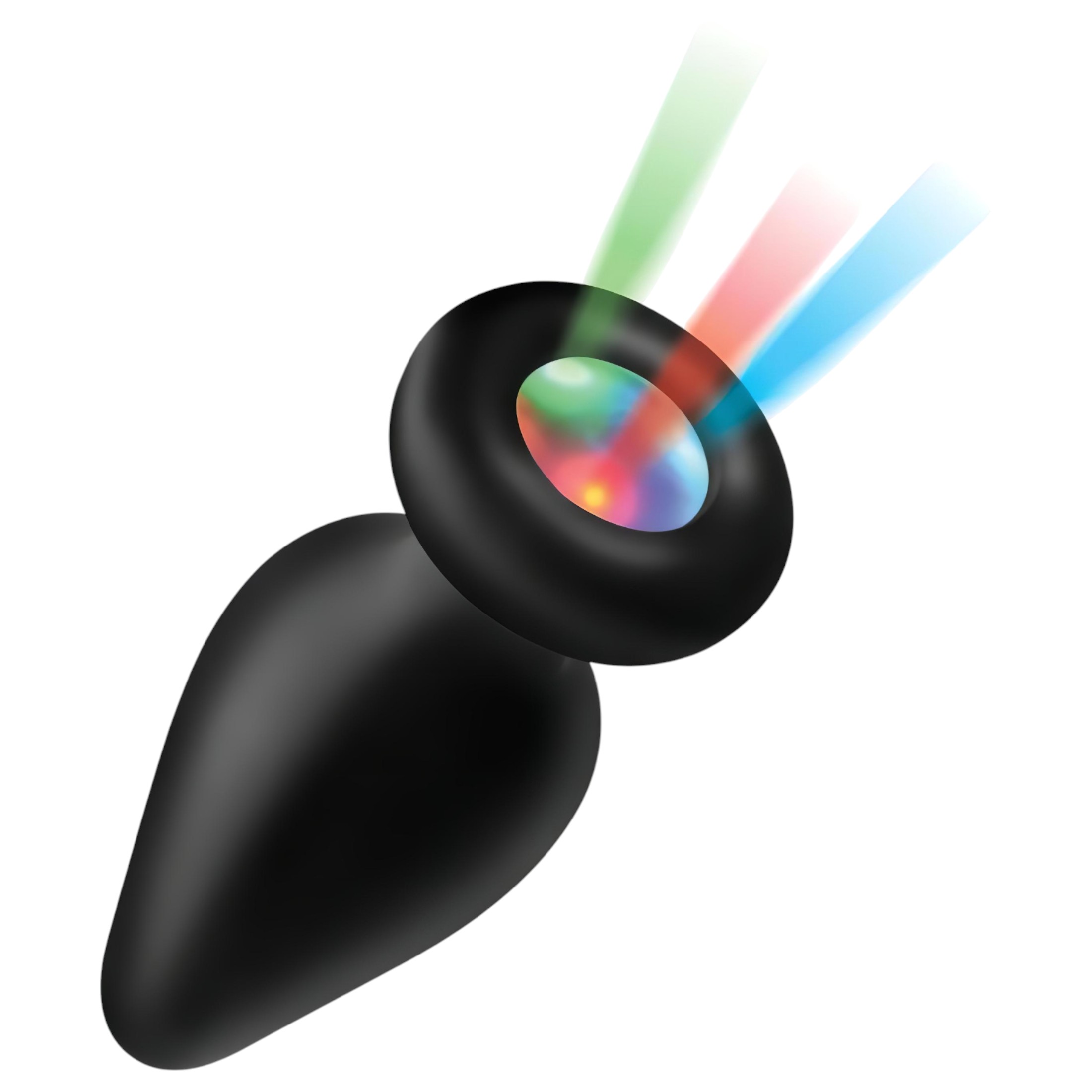 Booty Sparks – szilikon világító anál plug (fekete)