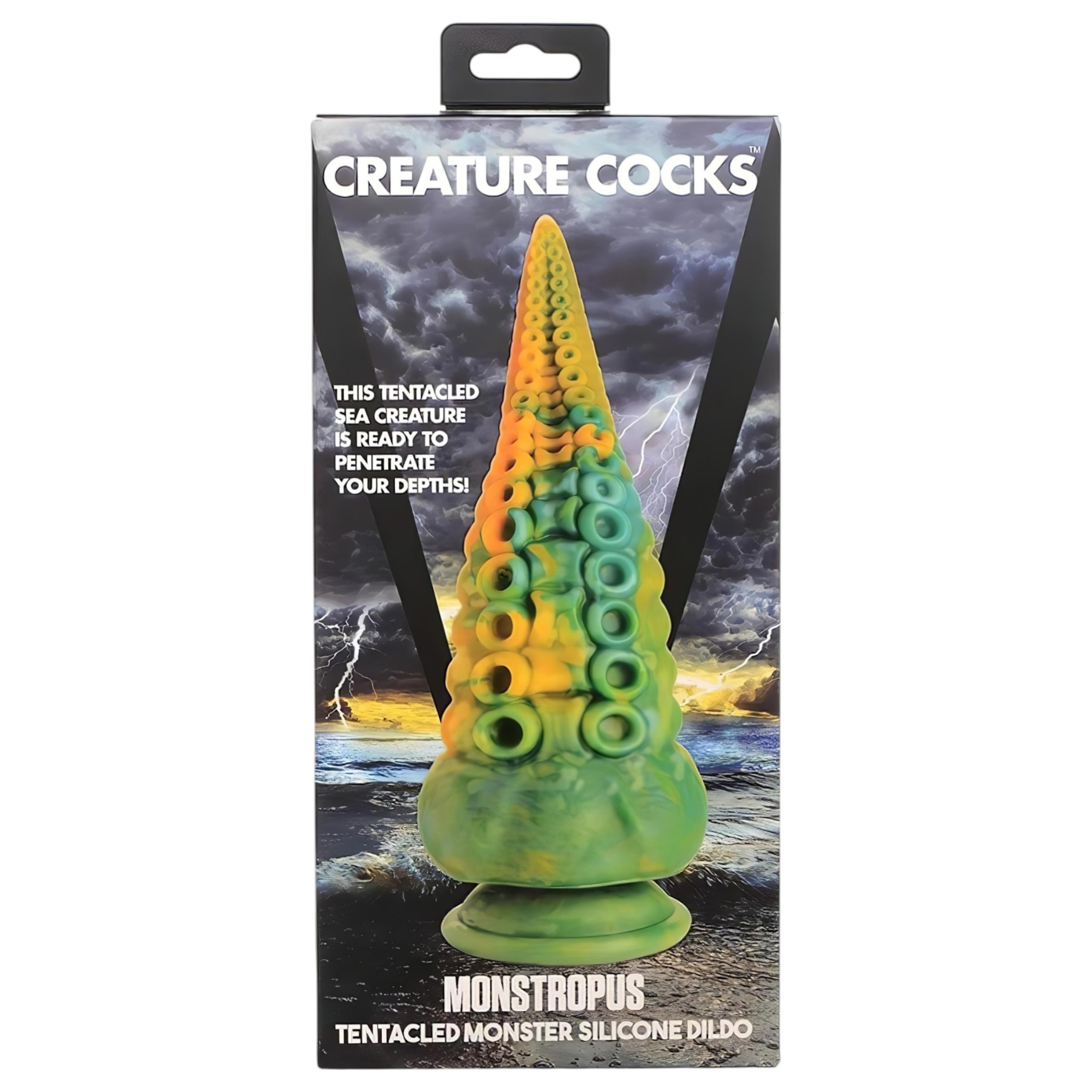Creature Cocks Monstropus – dildó – 22cm (sárga)