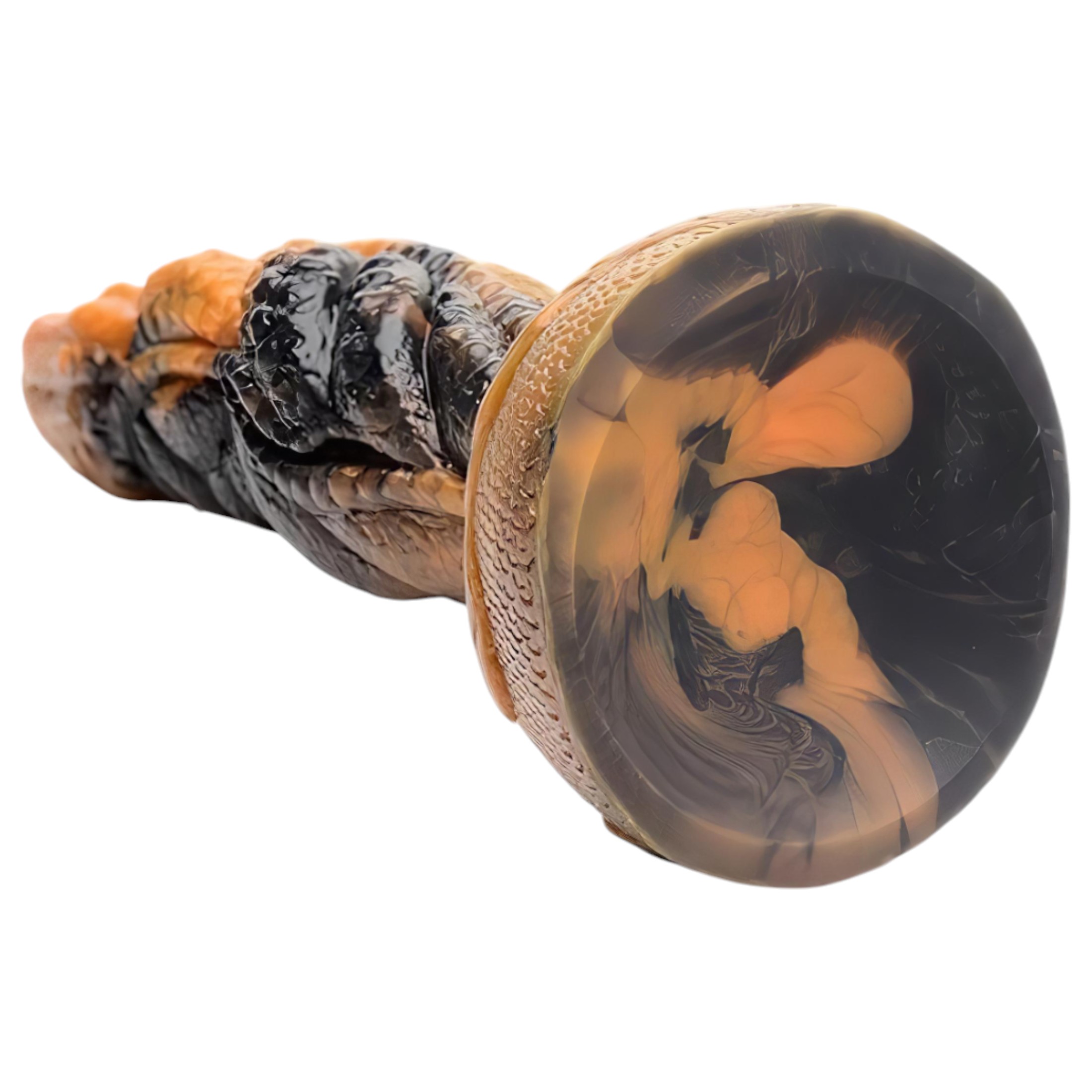 Creature Cocks Ravager – textúrált szilikon dildó – 20cm (narancs)